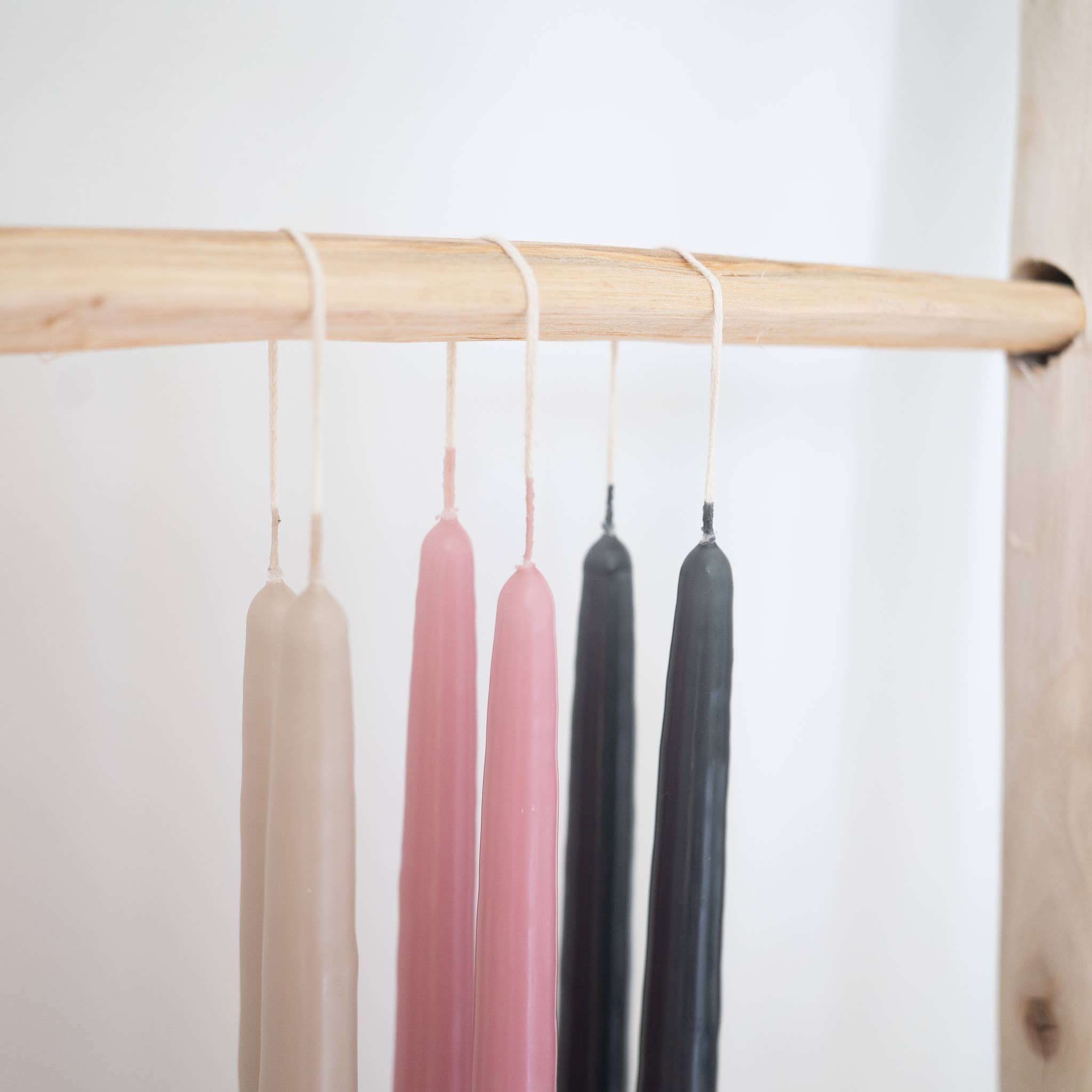 SOCCO Designs - Taper Candles - Pair Charcoal