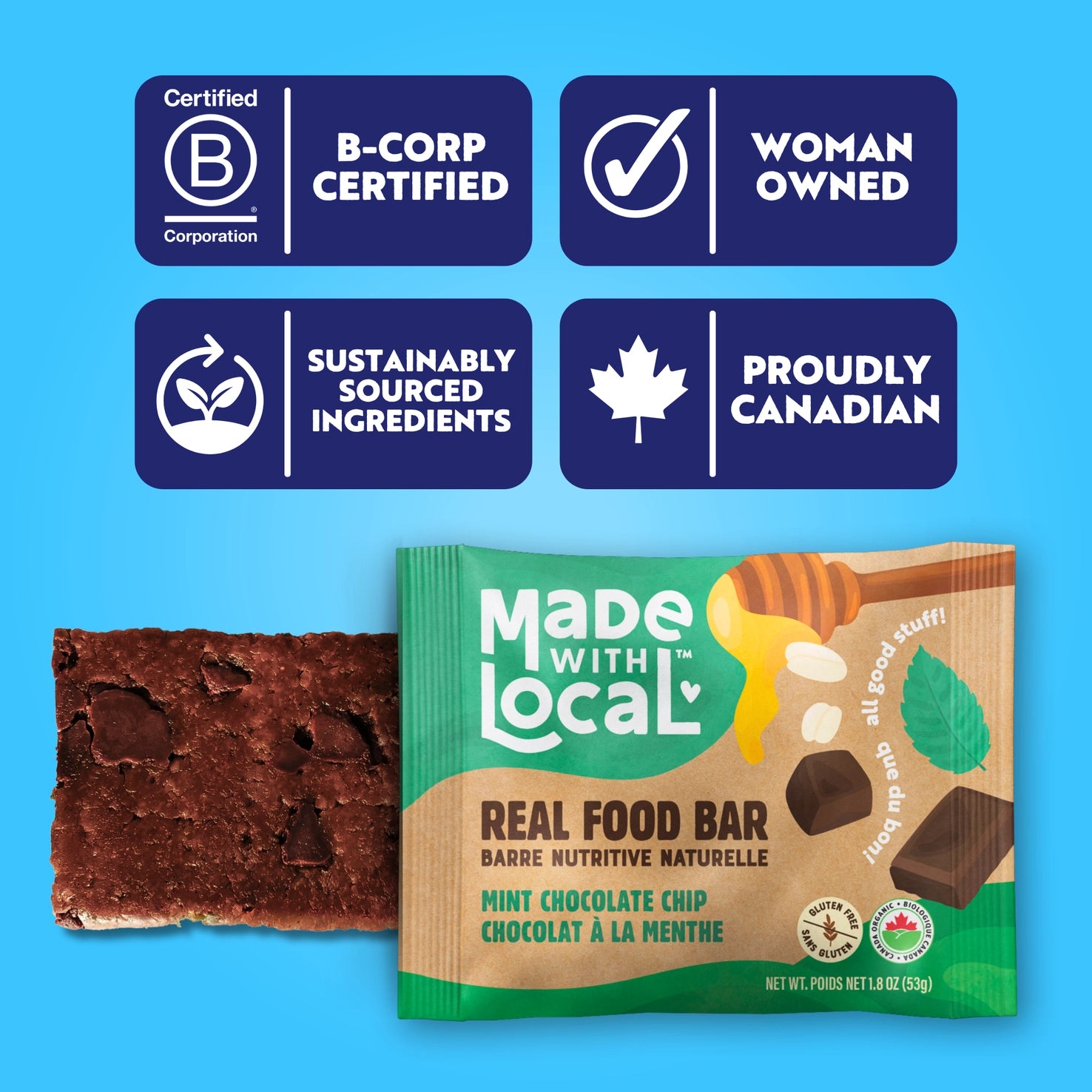Mint Chocolate Chip | Organic Real Food Bar