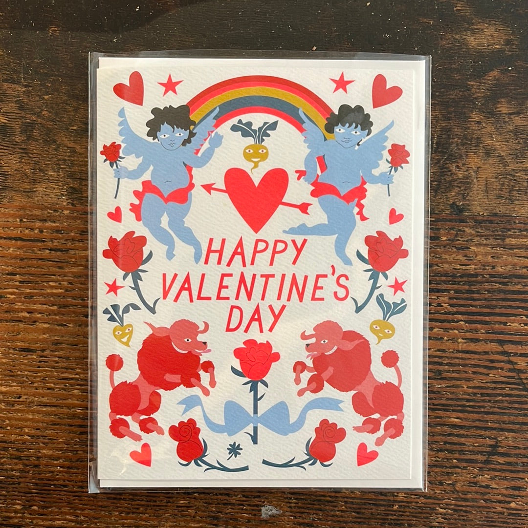 Banquet Workshop - Valentines Poodles and Cherubs Card