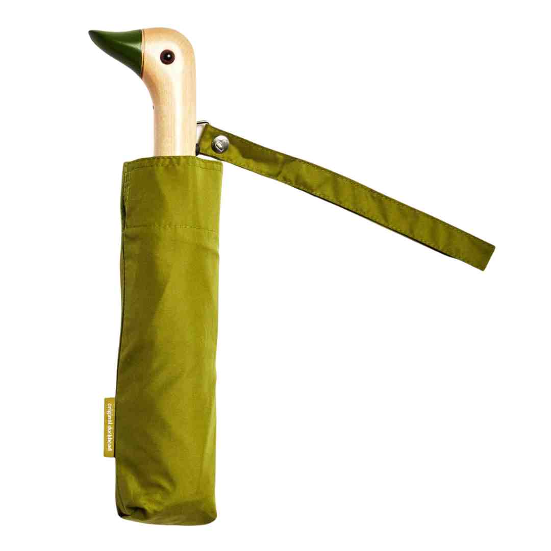 Original Duckhead - Olive Compact Eco-Friendly Wind Resistant Umbrella