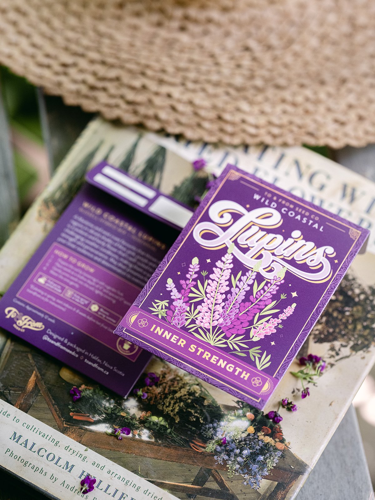 Wild Coastal Lupins Seed Packet - Inner Strength (To & From Seed Co)