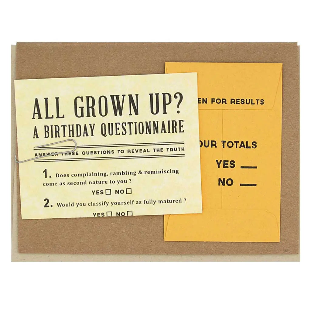 Birthday Questionnaire Card (by Regional Assembly of Text)