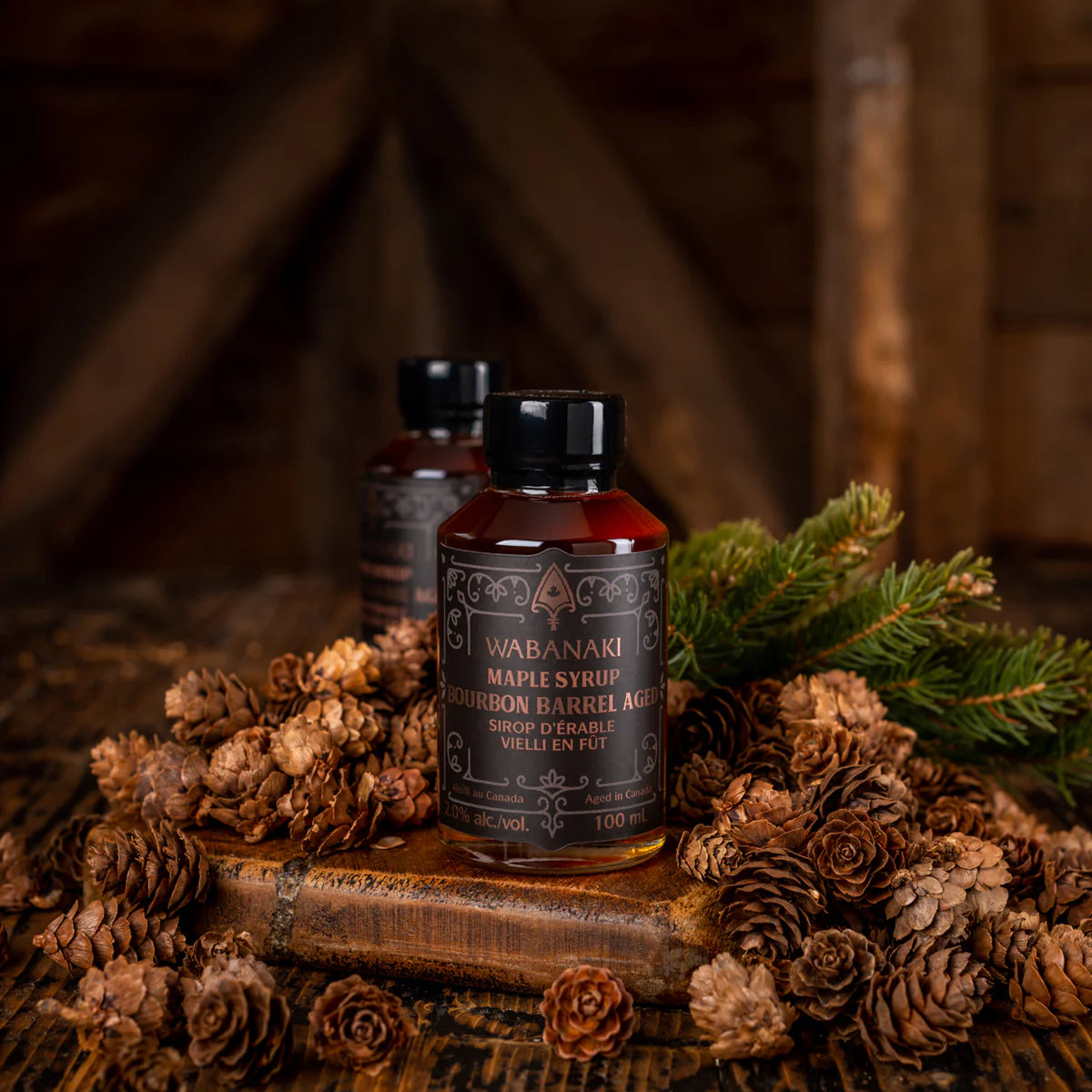 Bourbon Barrel Aged Maple Syrup  by Wabanaki Maple