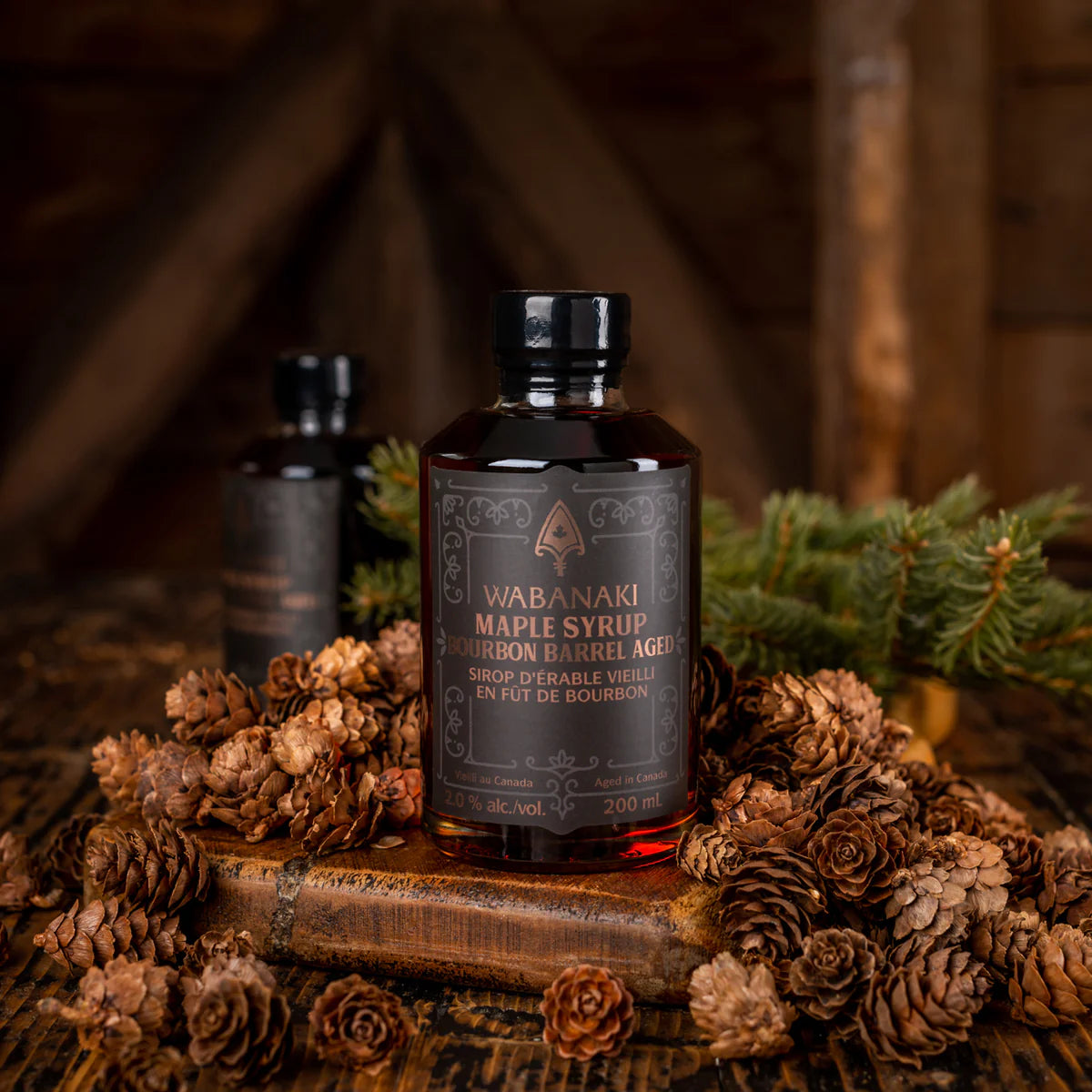 Bourbon Barrel Aged Maple Syrup  by Wabanaki Maple