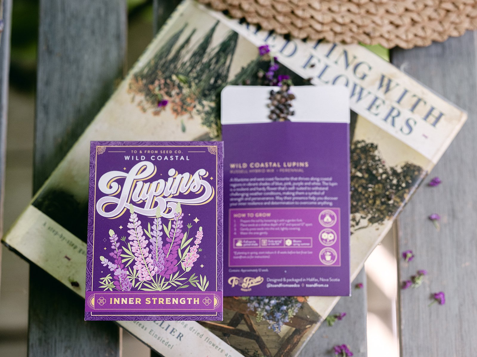 Wild Coastal Lupins Seed Packet - Inner Strength (To & From Seed Co)