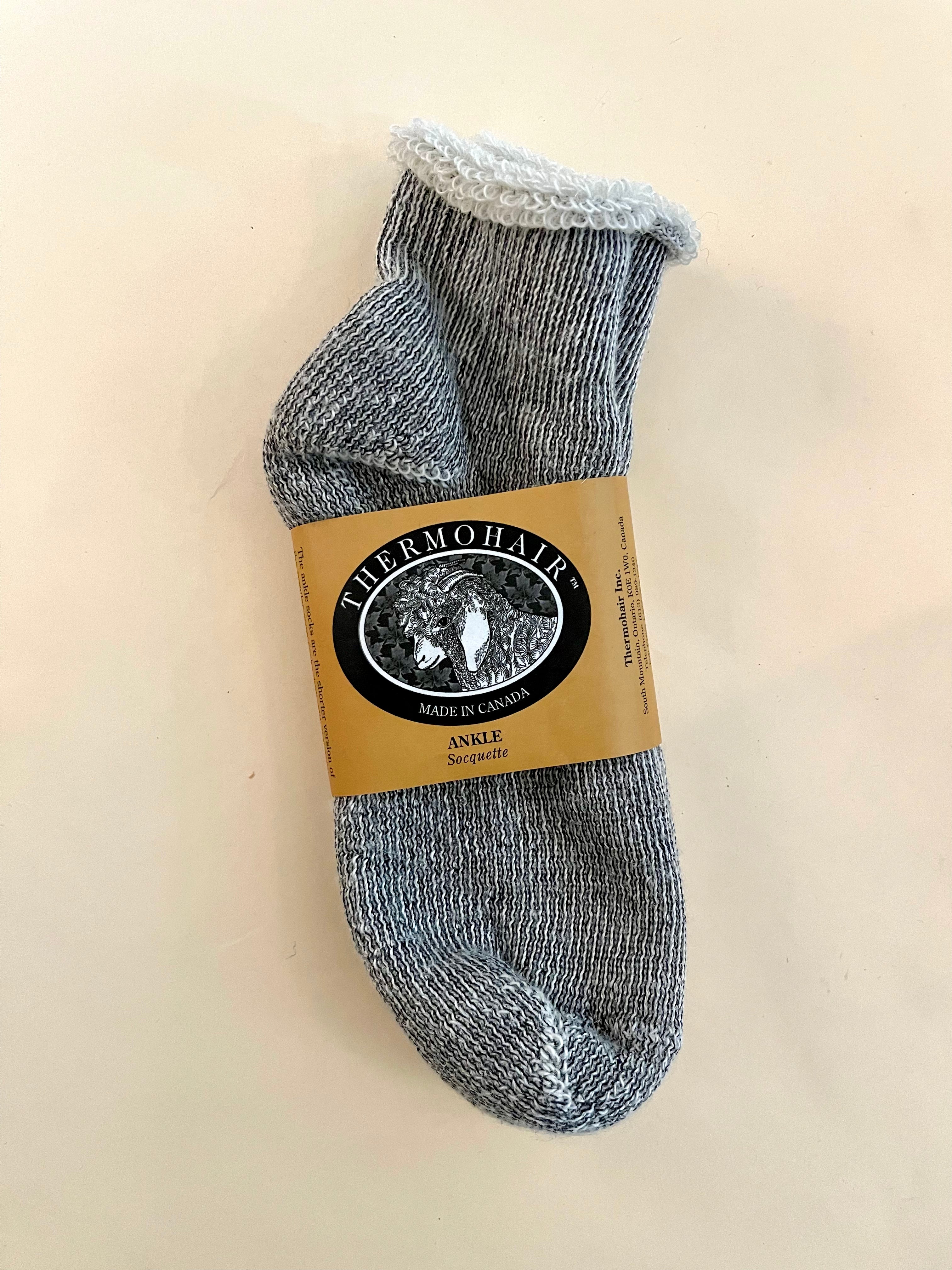 Thermohair Ankle Socks (Grey)