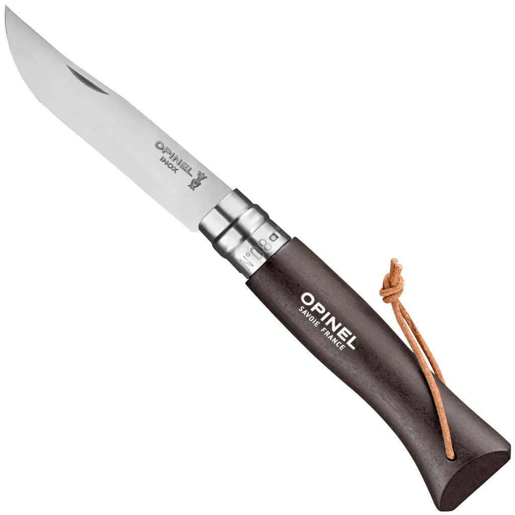 Opinel No.8 Dark Brown Folding Stainless Steel Knife