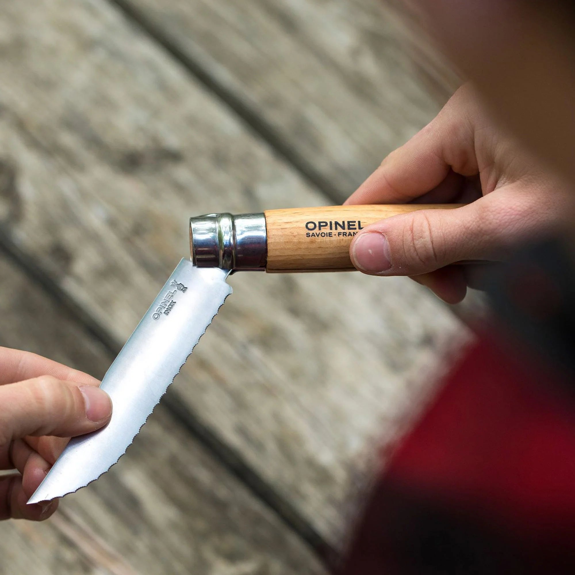 Opinel No.12 Folding Camp/ Cooking Serrated Knife