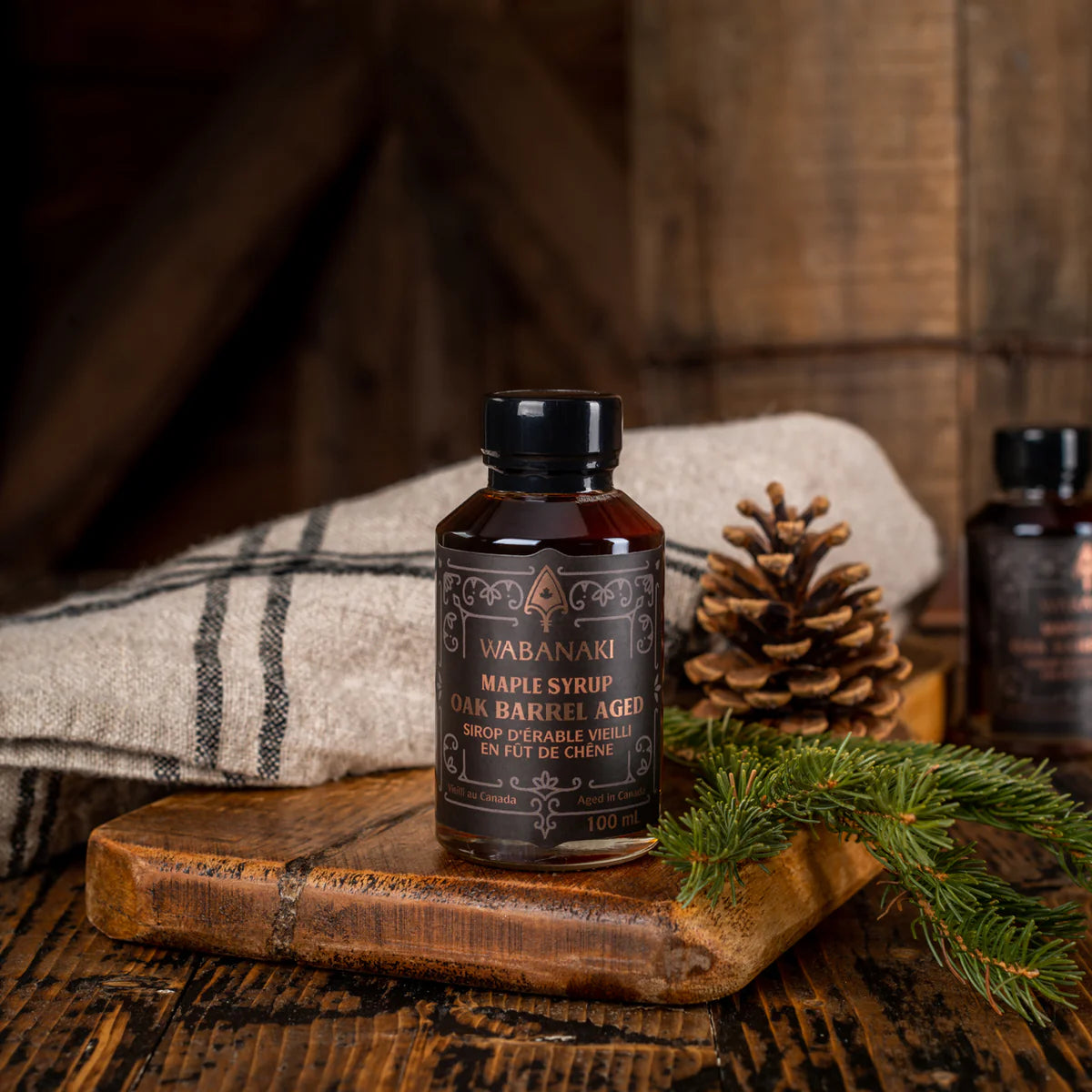 Oak Barrel Aged Maple Syrup  by Wabanaki Maple