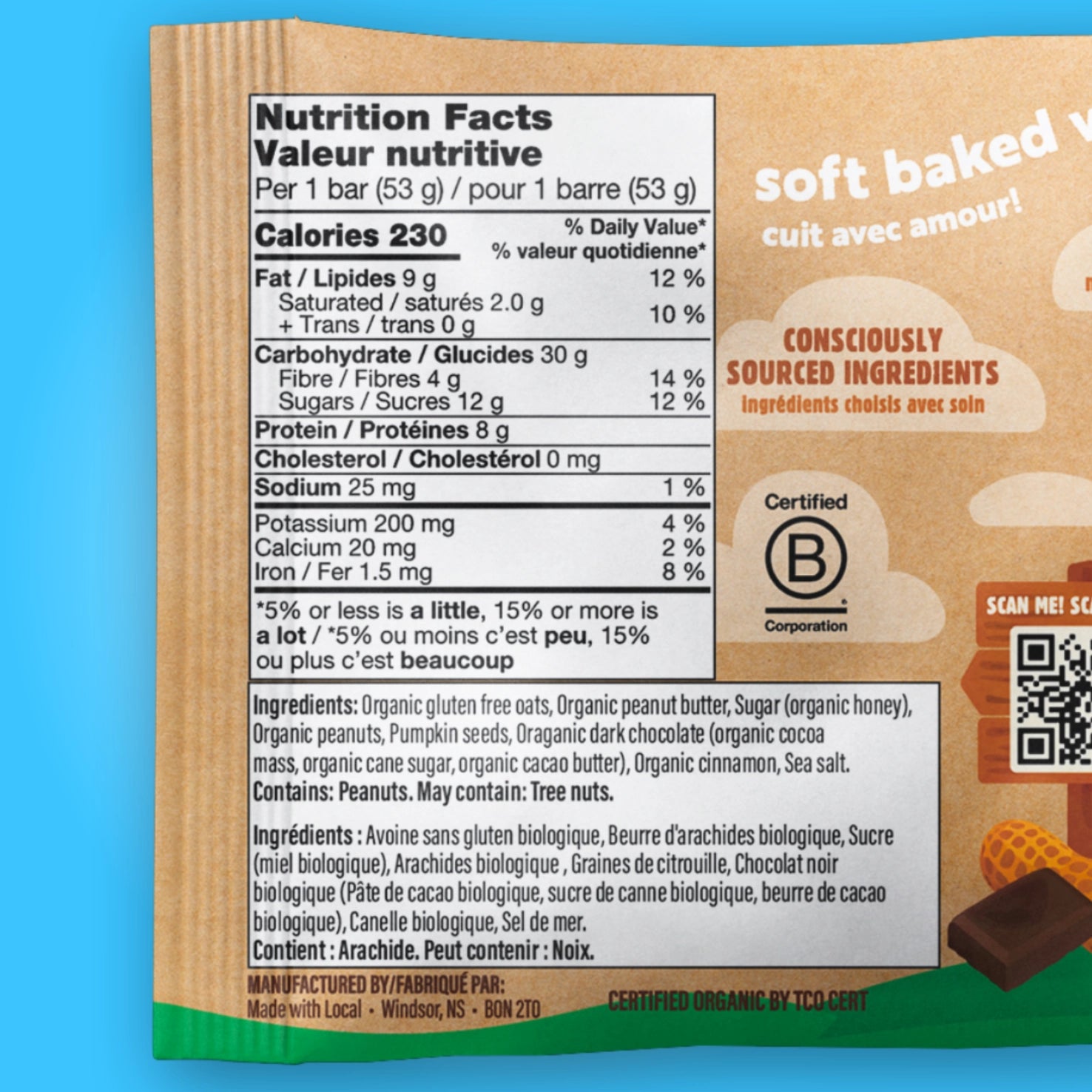 Peanut Butter Blondie | Organic Real Food Bar