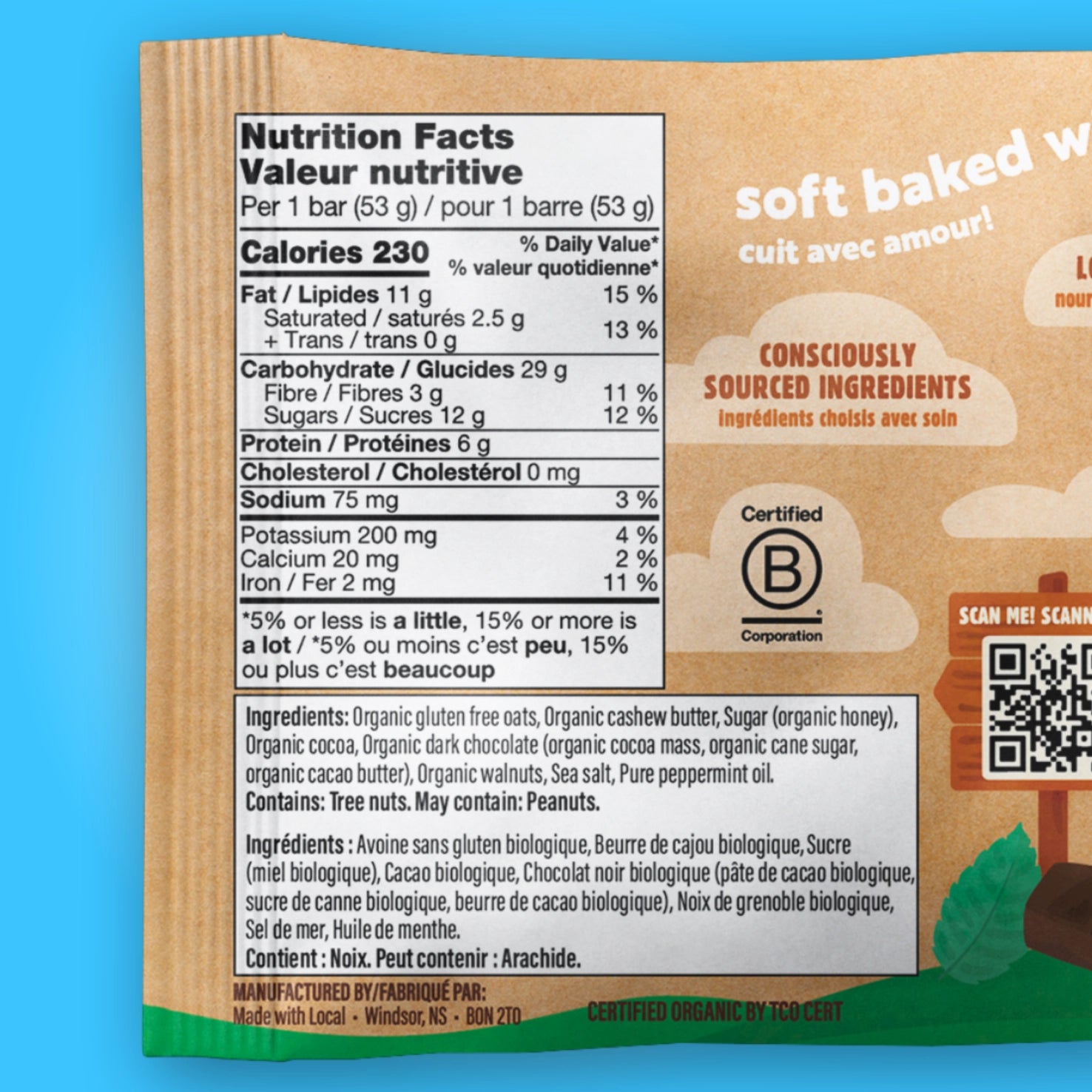 Mint Chocolate Chip | Organic Real Food Bar