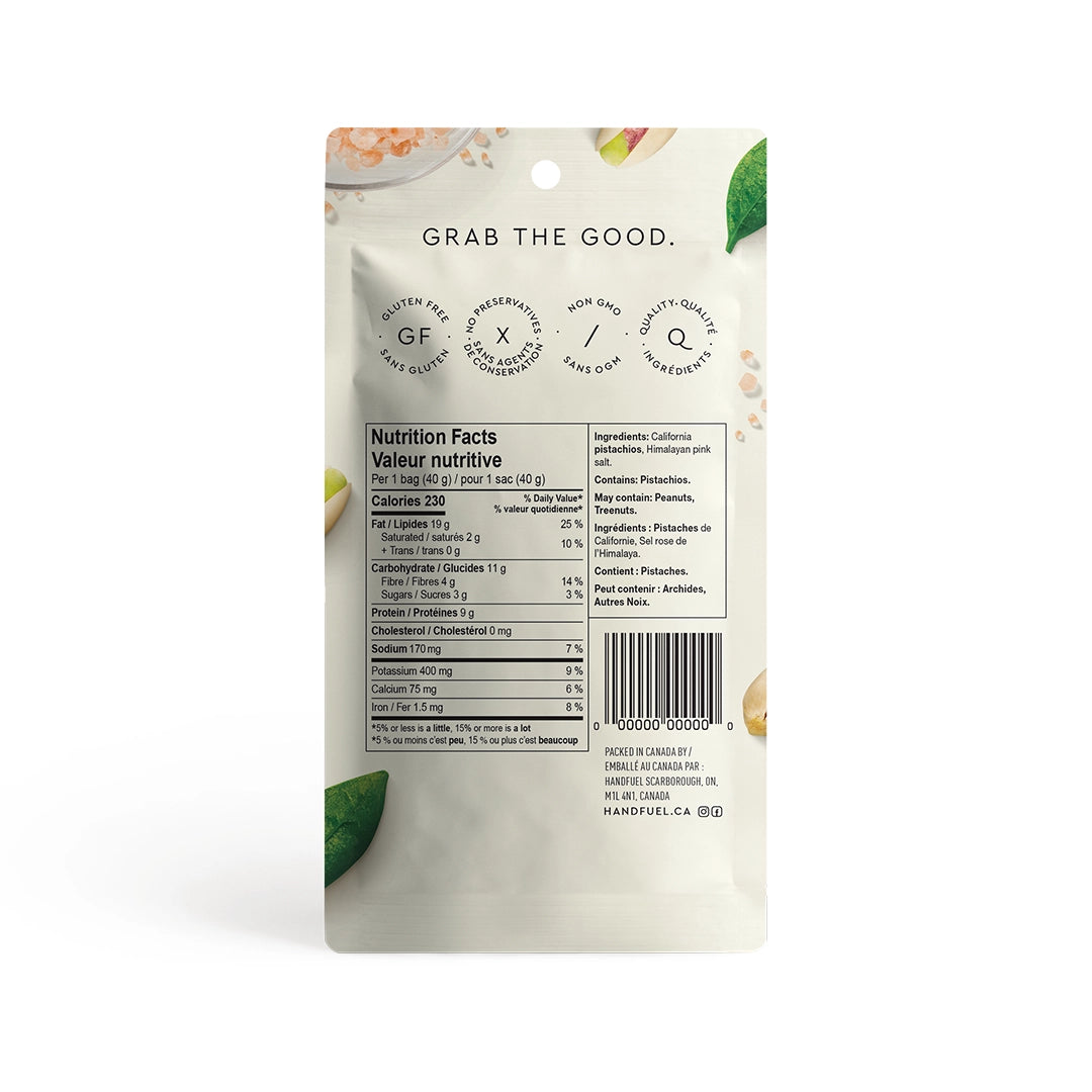 Handfuel - Dry Roasted Himalayan Salt Pistachios