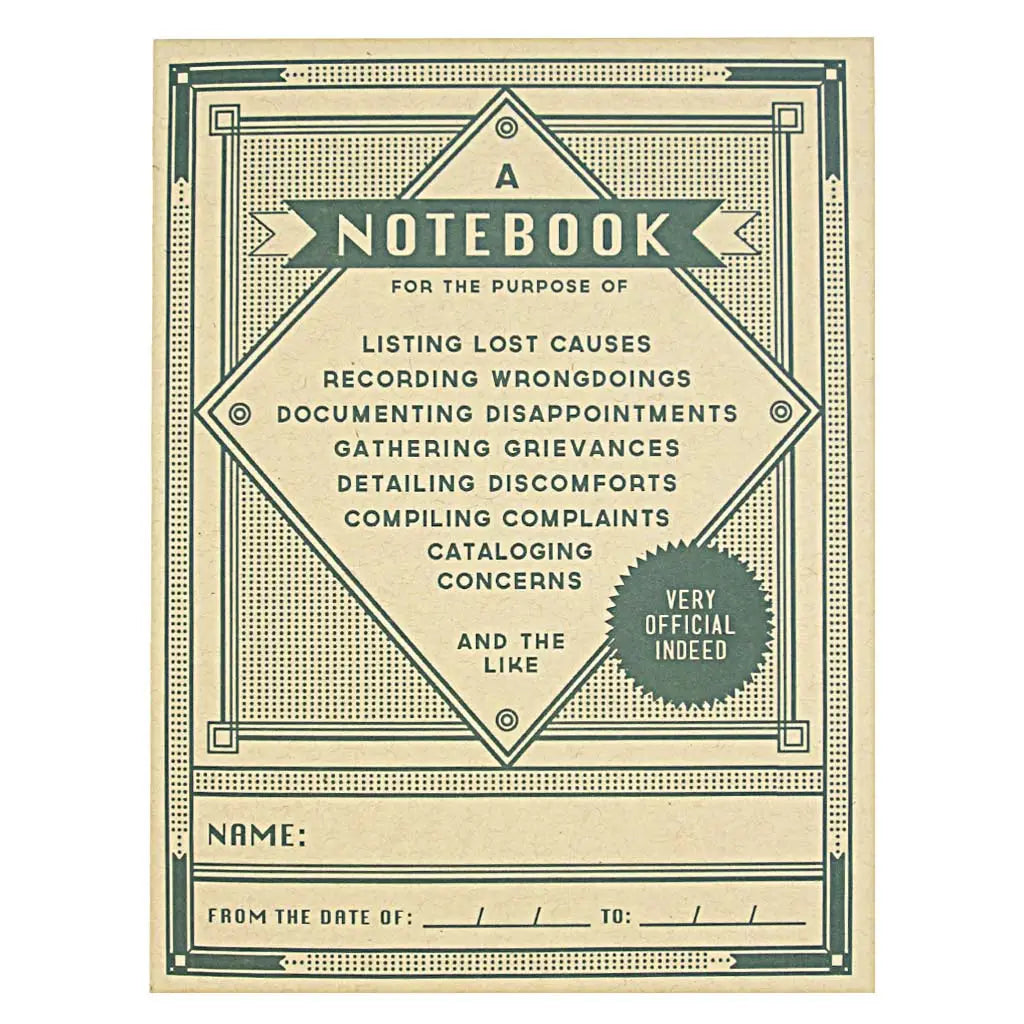 Notebook for Documenting Disappointments (by Regional Assembly of Text)