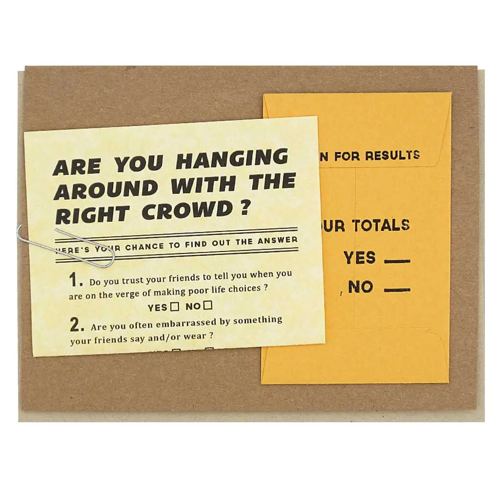 Good Friends Questionnaire Card (by Regional Assembly of Text)