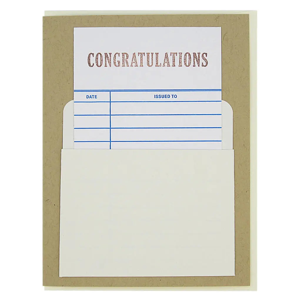 Library Card Congratulations Card (by Regional Assembly of Text)