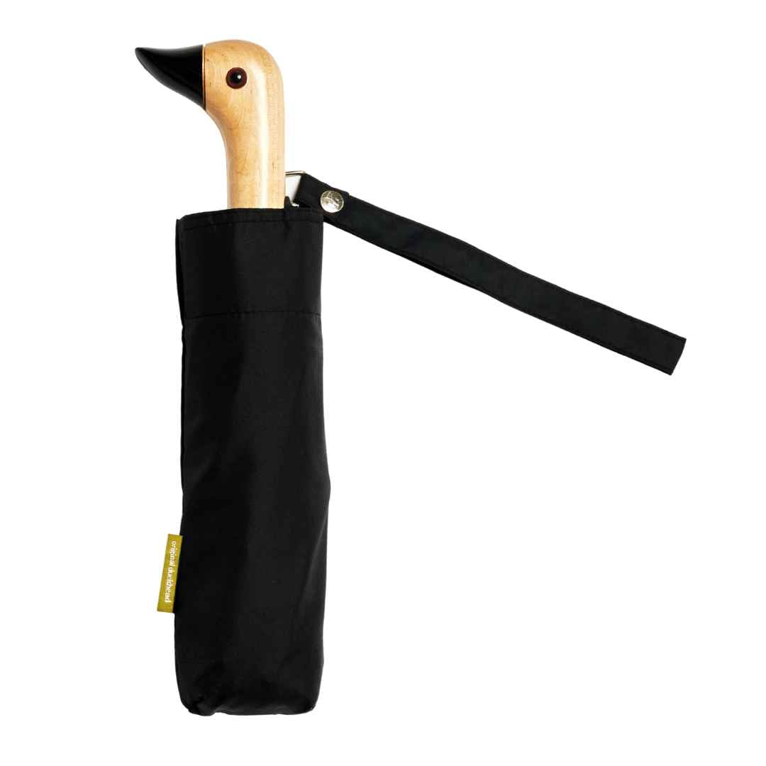 Original Duckhead - Black Compact Eco-Friendly Wind Resistant Umbrella