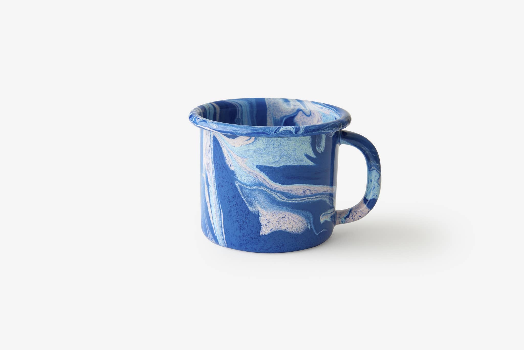 Crow Canyon Home - BORNN Multi Swirl Enamelware 12 oz Mug: Lemon Cream Swirl