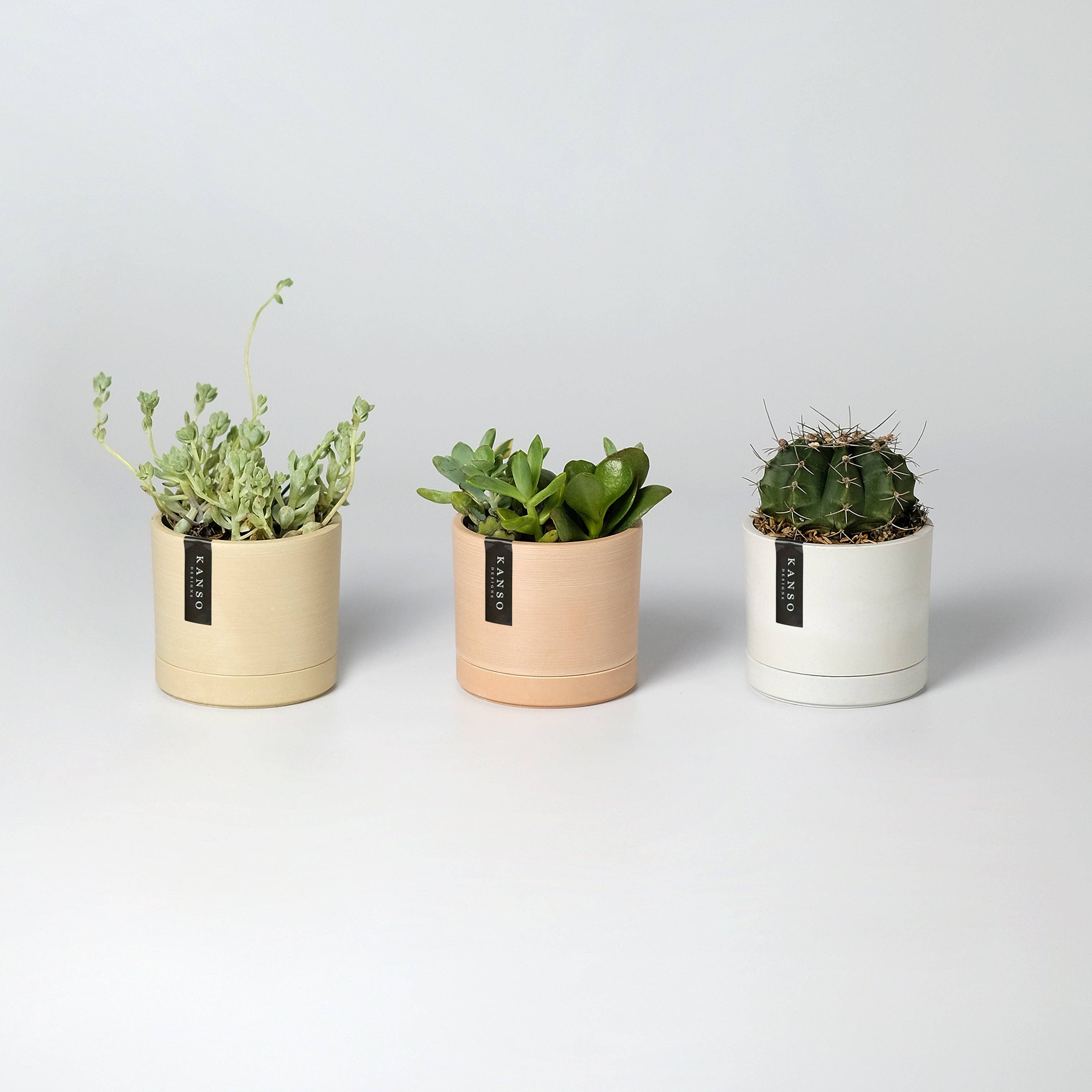 Kanso Designs - 3.5" Earth Tone Mini Planters | 4 Colorways