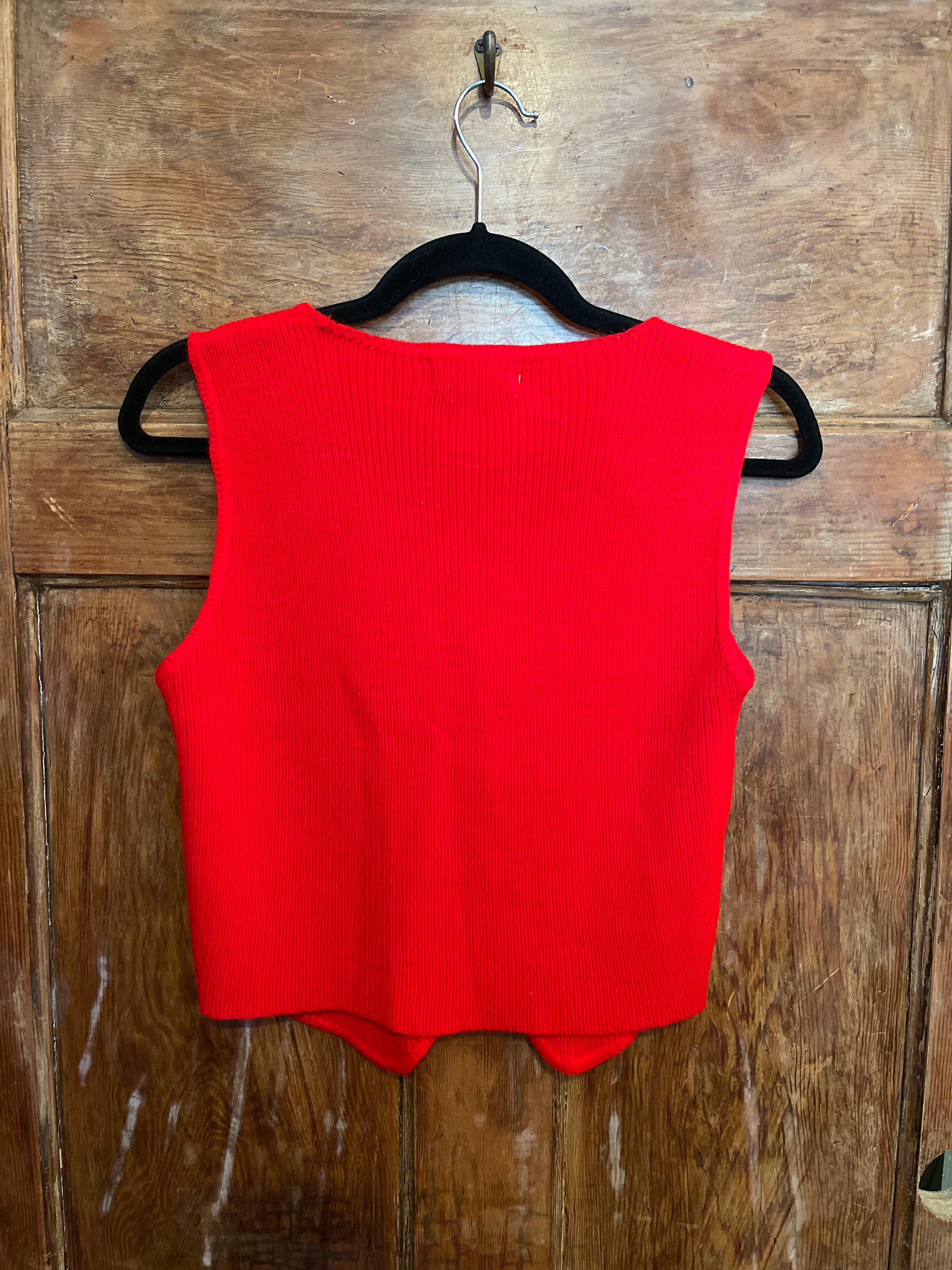 Red Knit Vest