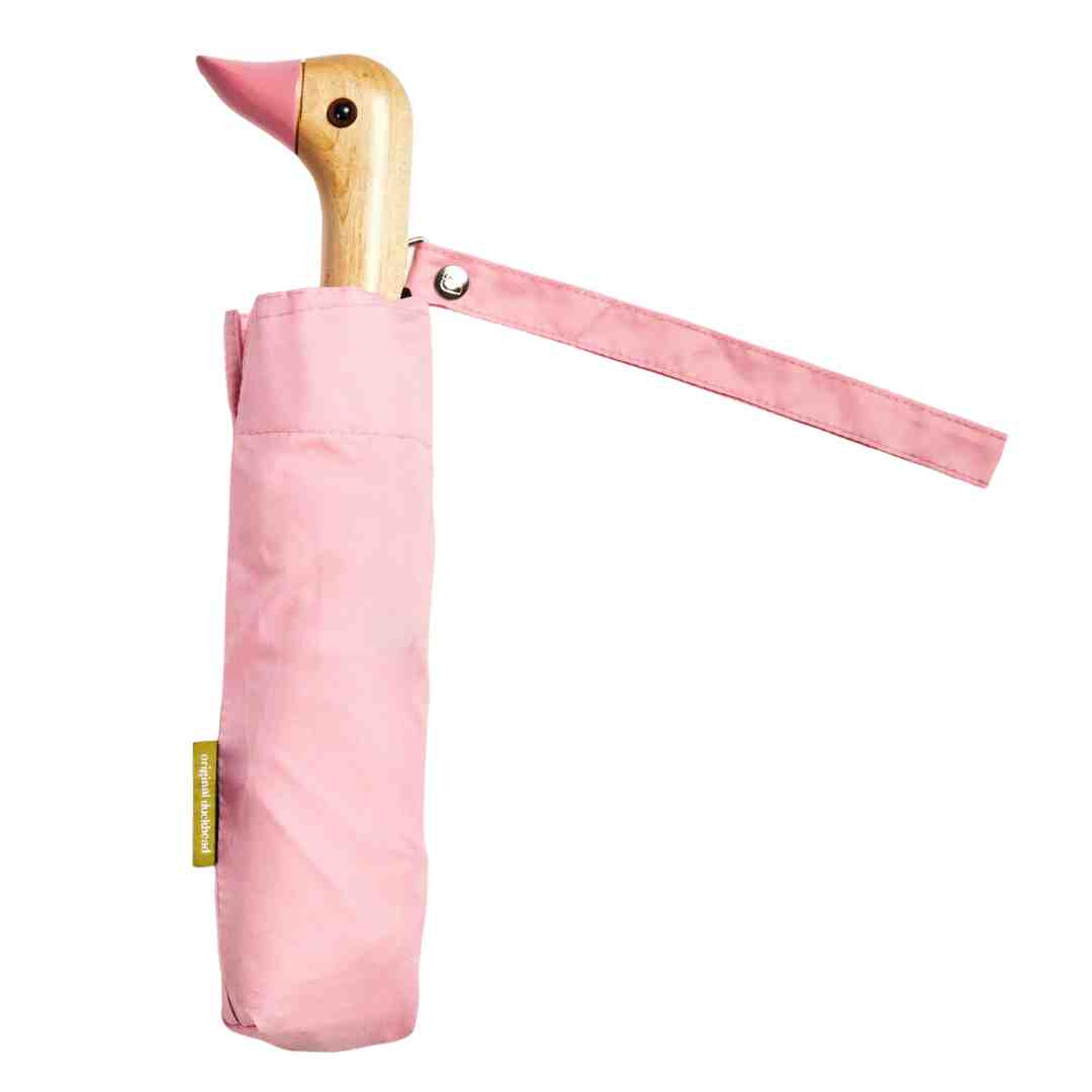 Original Duckhead - Pink Compact Eco-Friendly Wind Resistant Umbrella