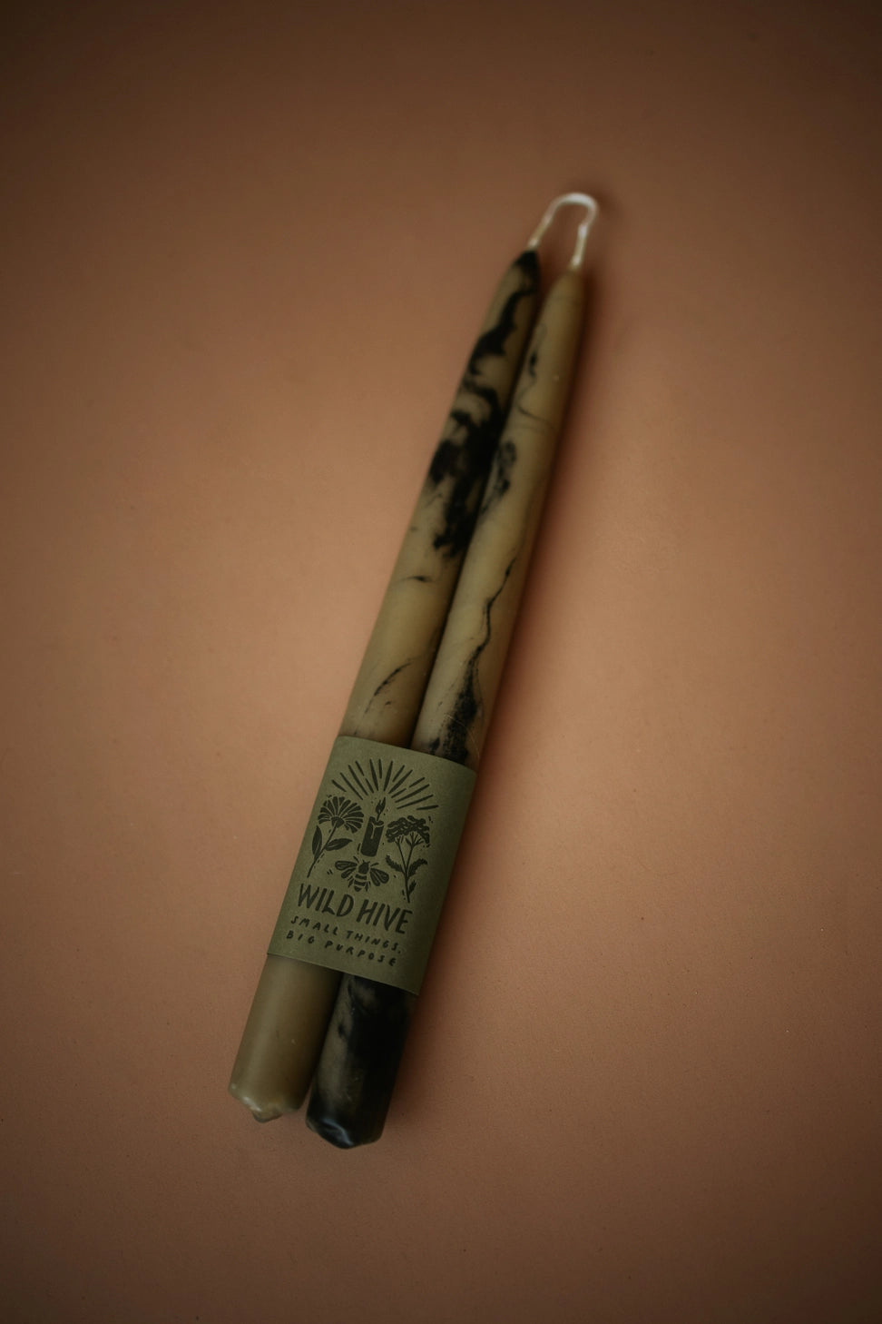 Smokey Taper Beeswax Candles