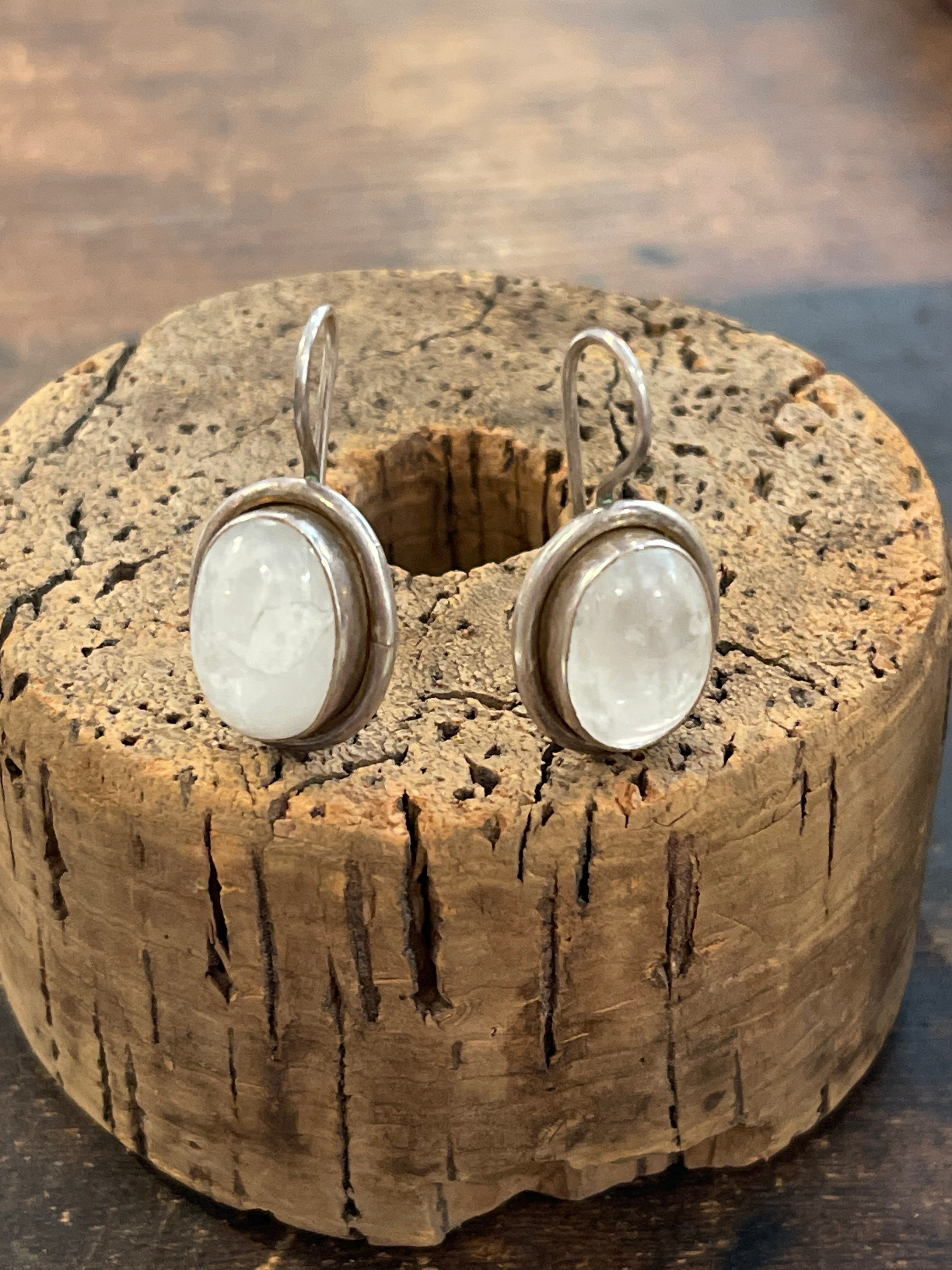 Sterling Silver Moonstone Earrings