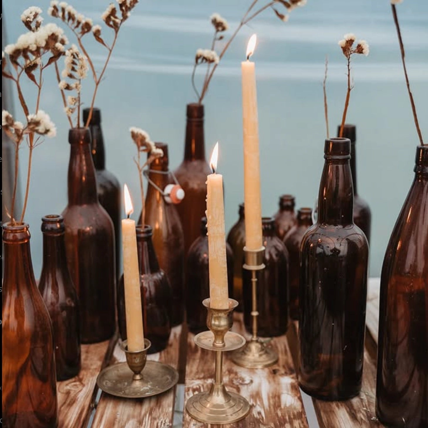 Hand Dipped Taper Beeswax Candles 10"