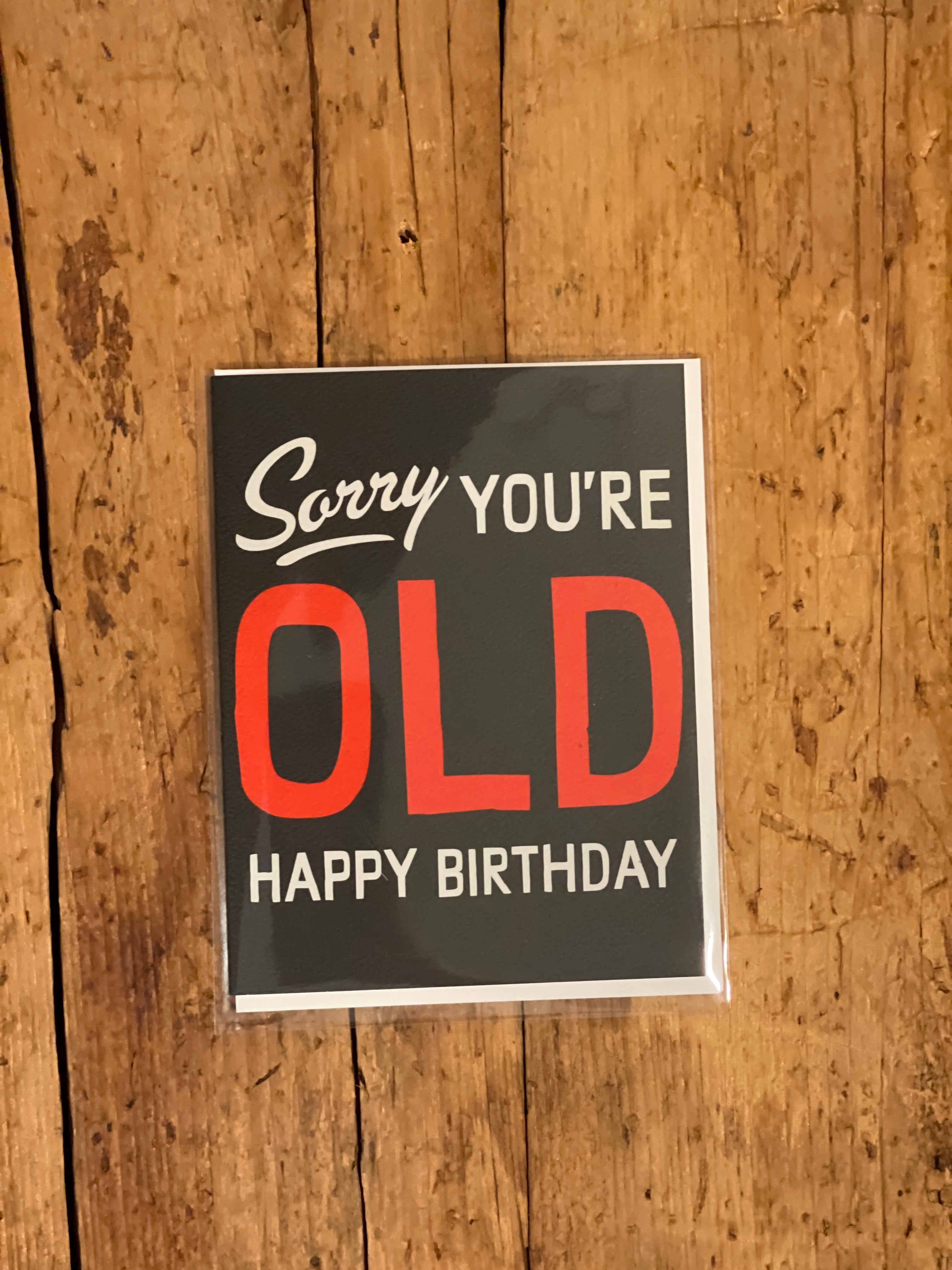 Banquet Workshop - Sorry You’re Old