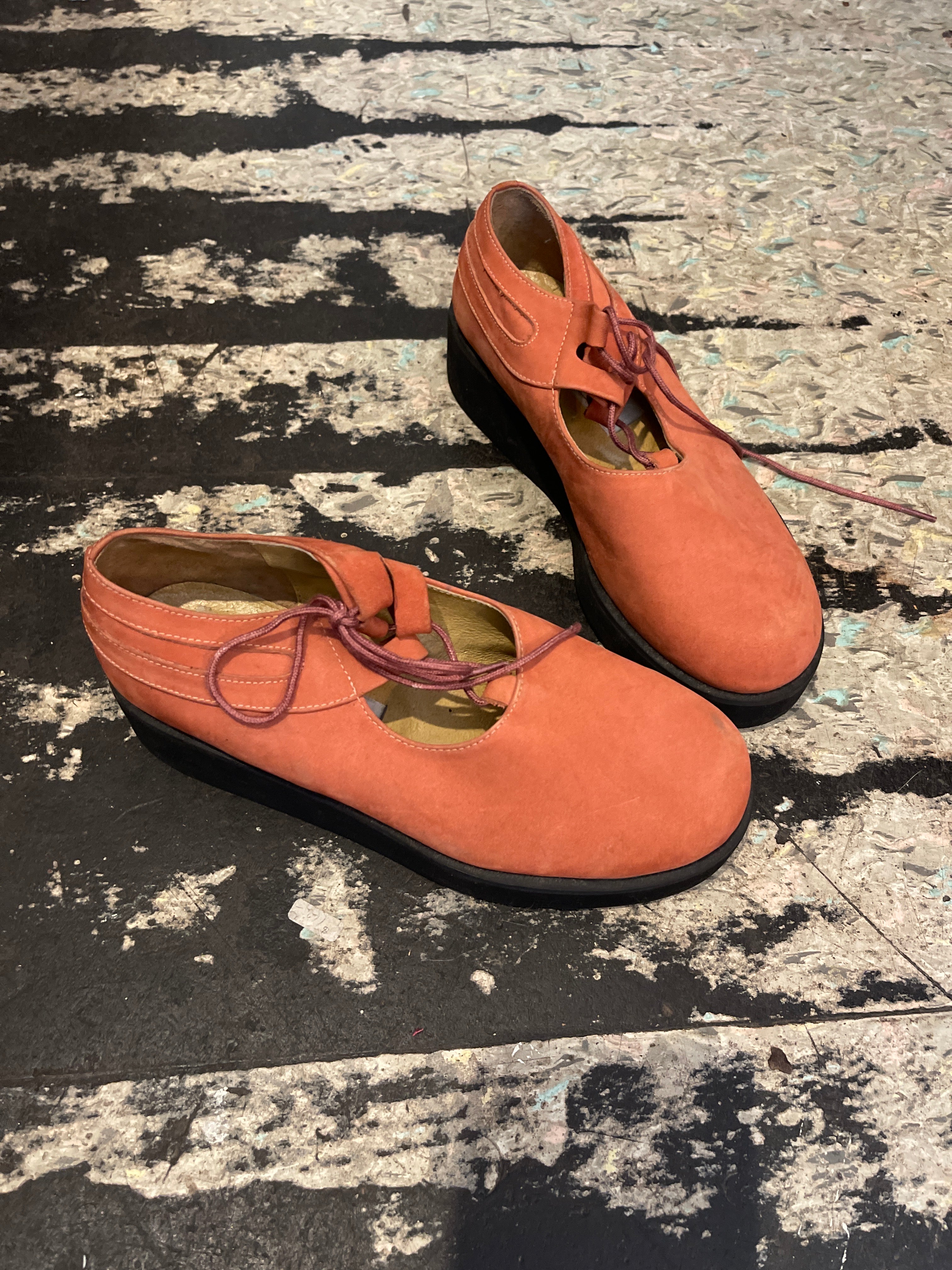 Red Suede Ladies Shoes