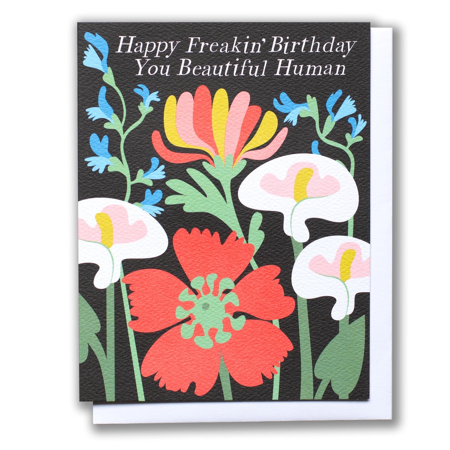 Banquet Workshop - Beautiful Poppy Happy Freakin' Birthday Note Card