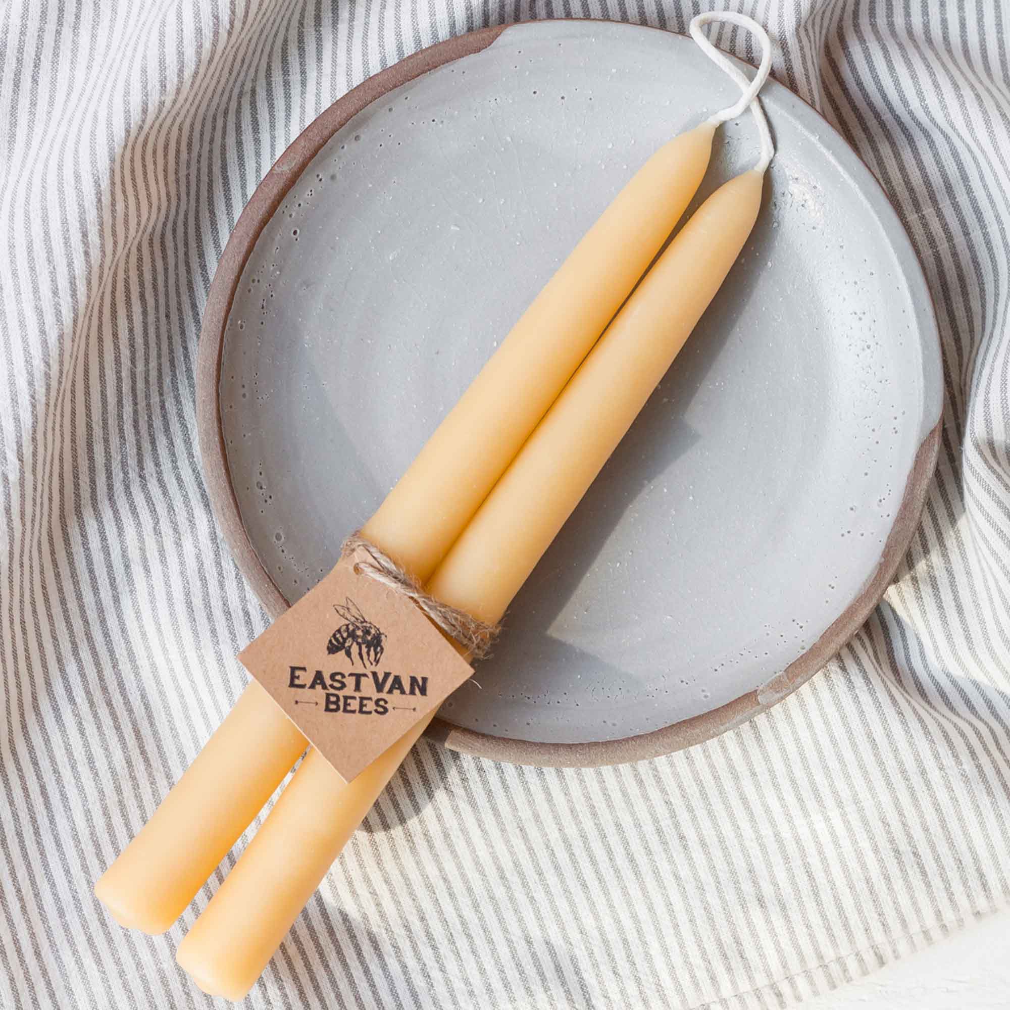 Hand-dipped beeswax Taper Candles by East Van Bees