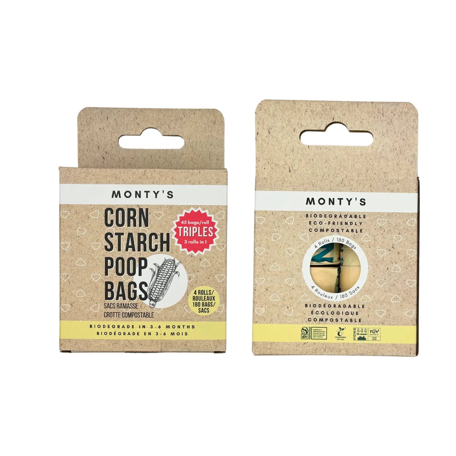 Compostable Cornstarch Poop Bags - 4 XL-Roll Box