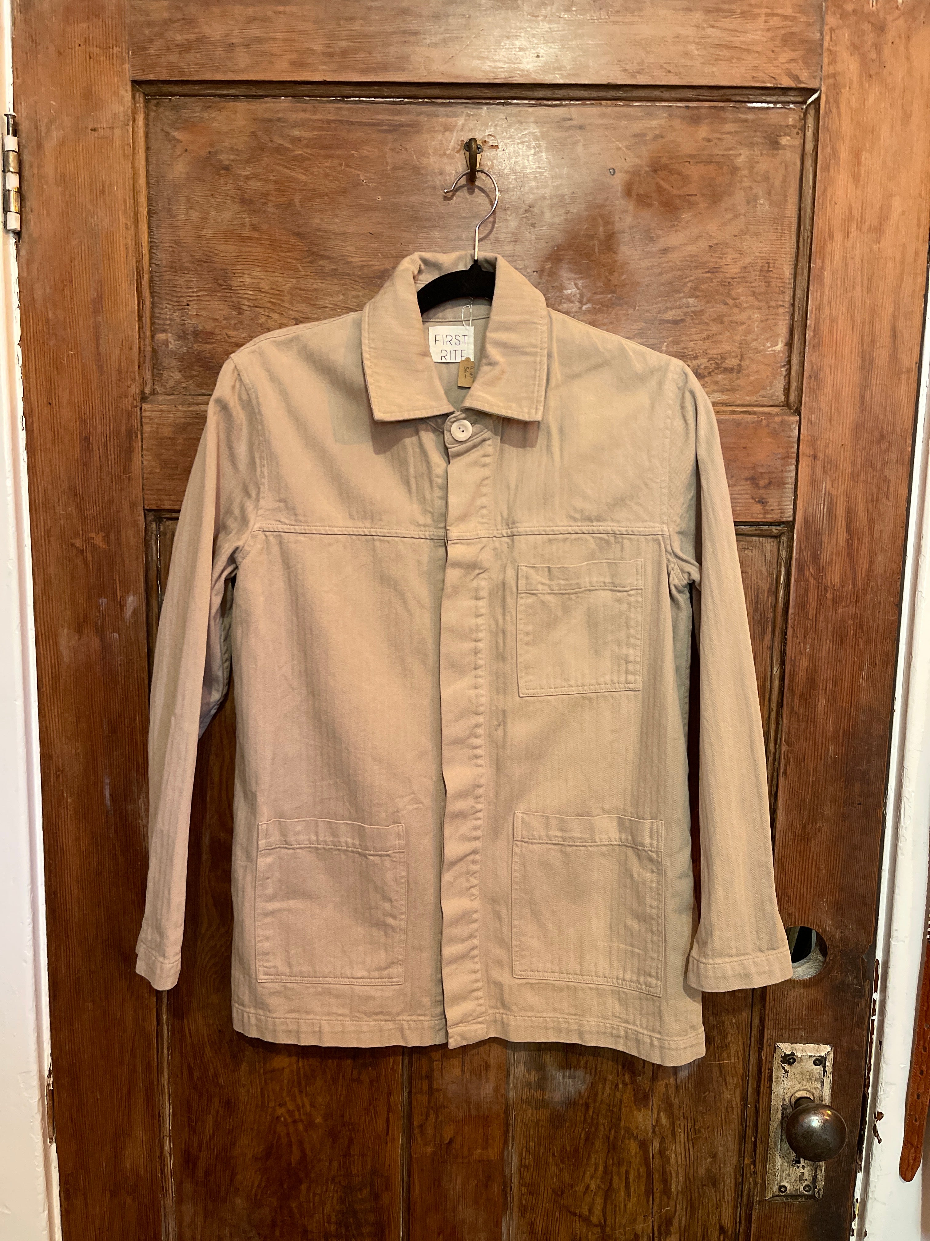 Beige Cotton Twill Jacket