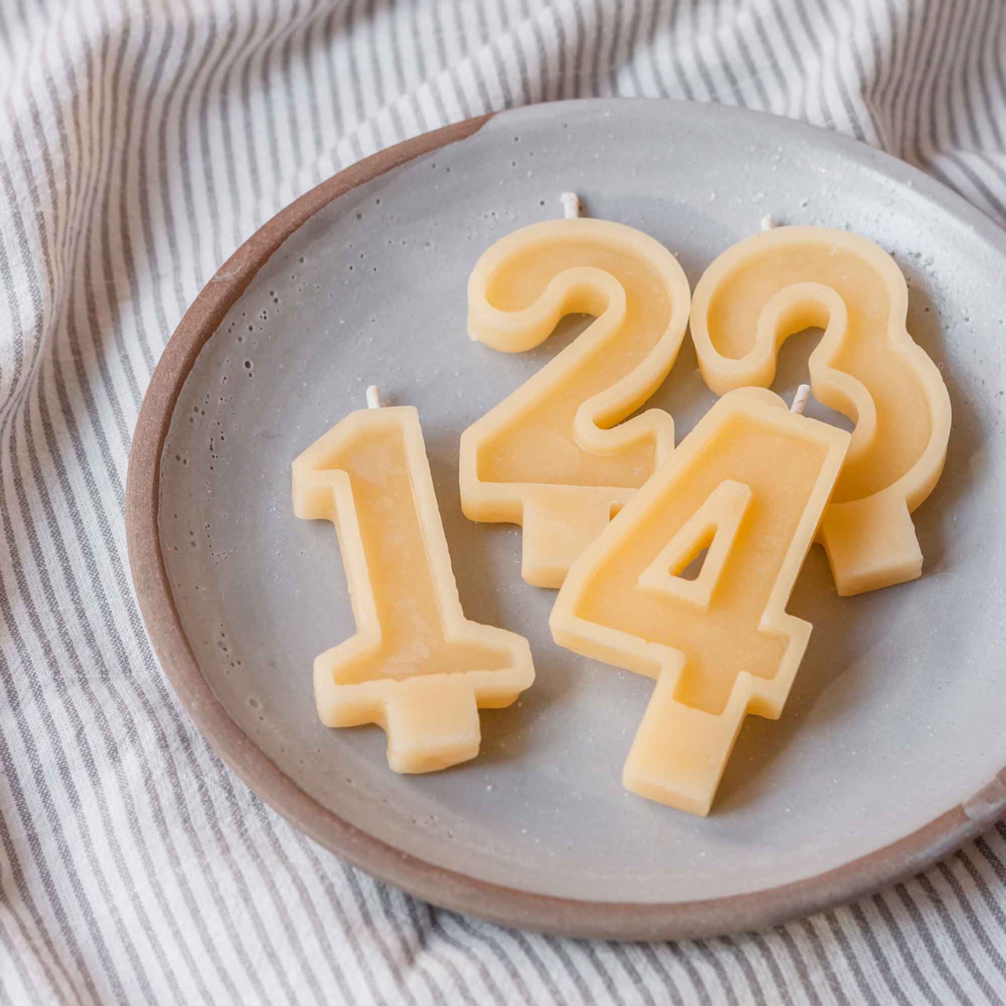 Beeswax Birthday Number Candles from East Van Bees