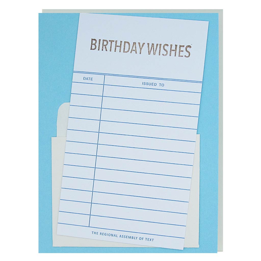 Library Birthday Card (by Regional Assembly of Text)