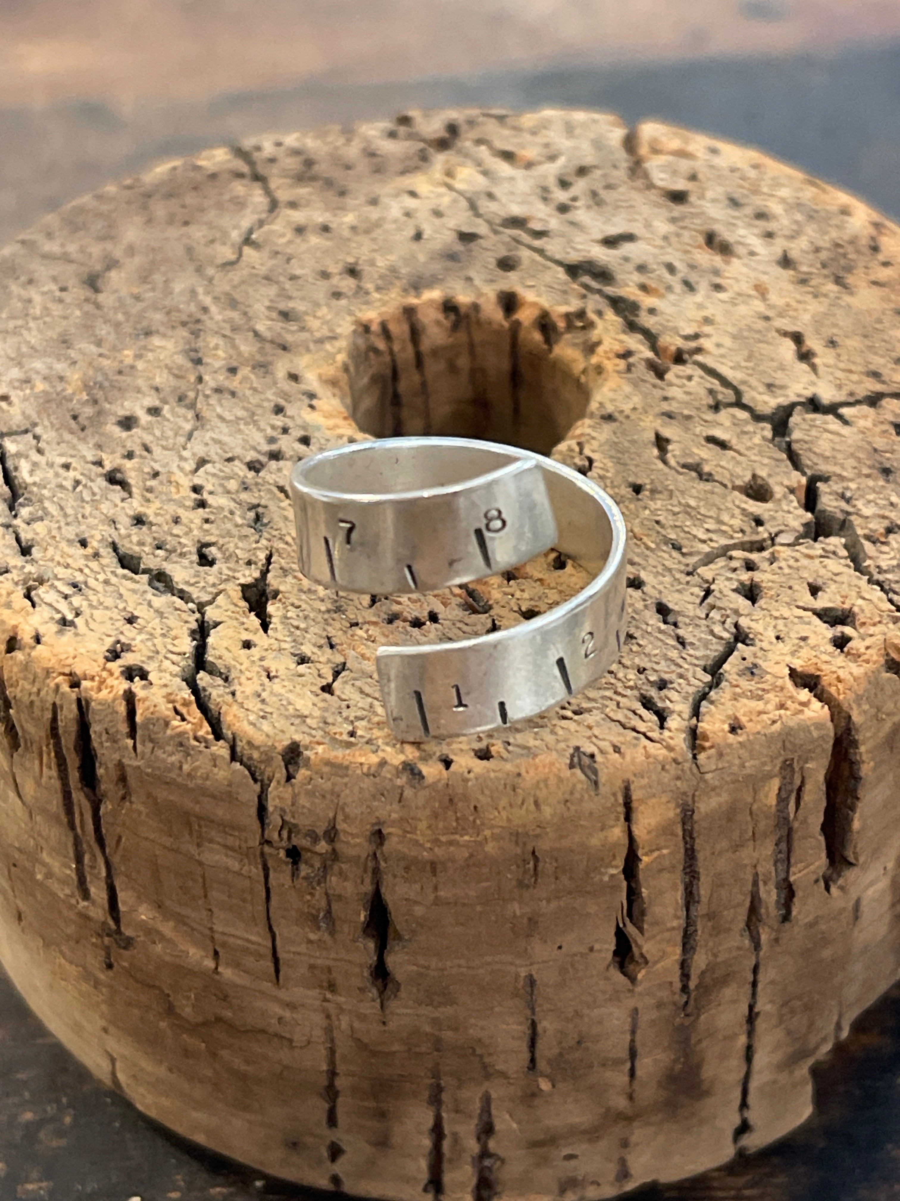 Sterling Silver Tape Measure Ring