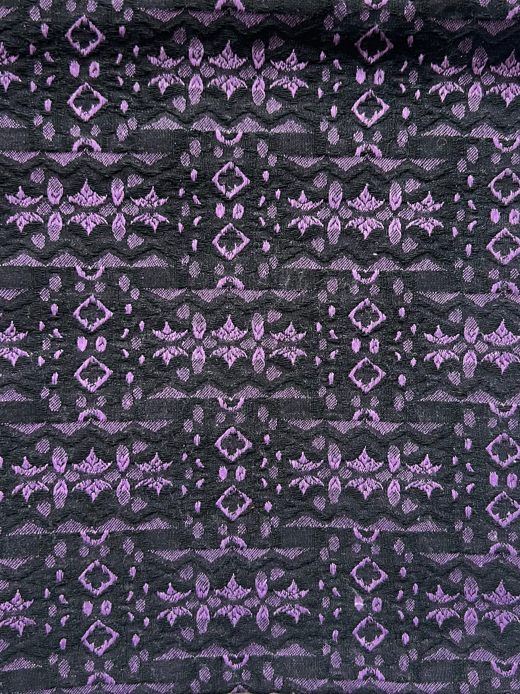 Black and purple vintage fabric