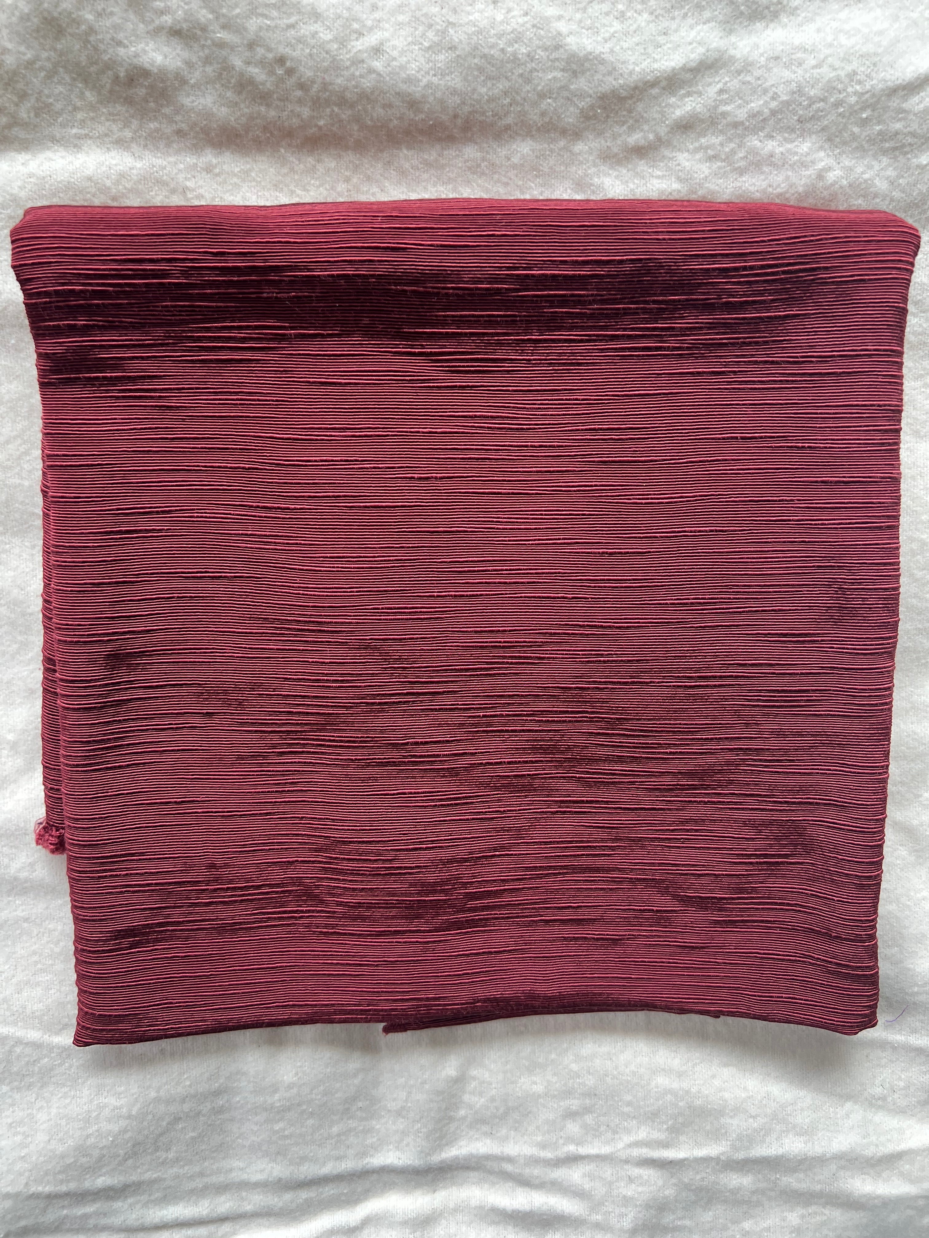 1 yard of mid/heavy weight vintage fabric in burgundy