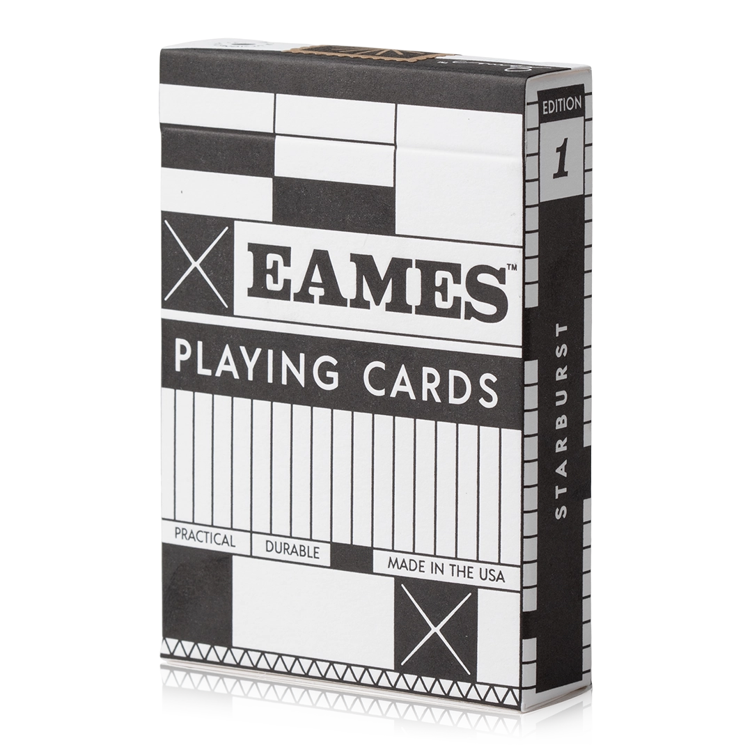 Eames "Starburst" Playing Cards, Black Edition