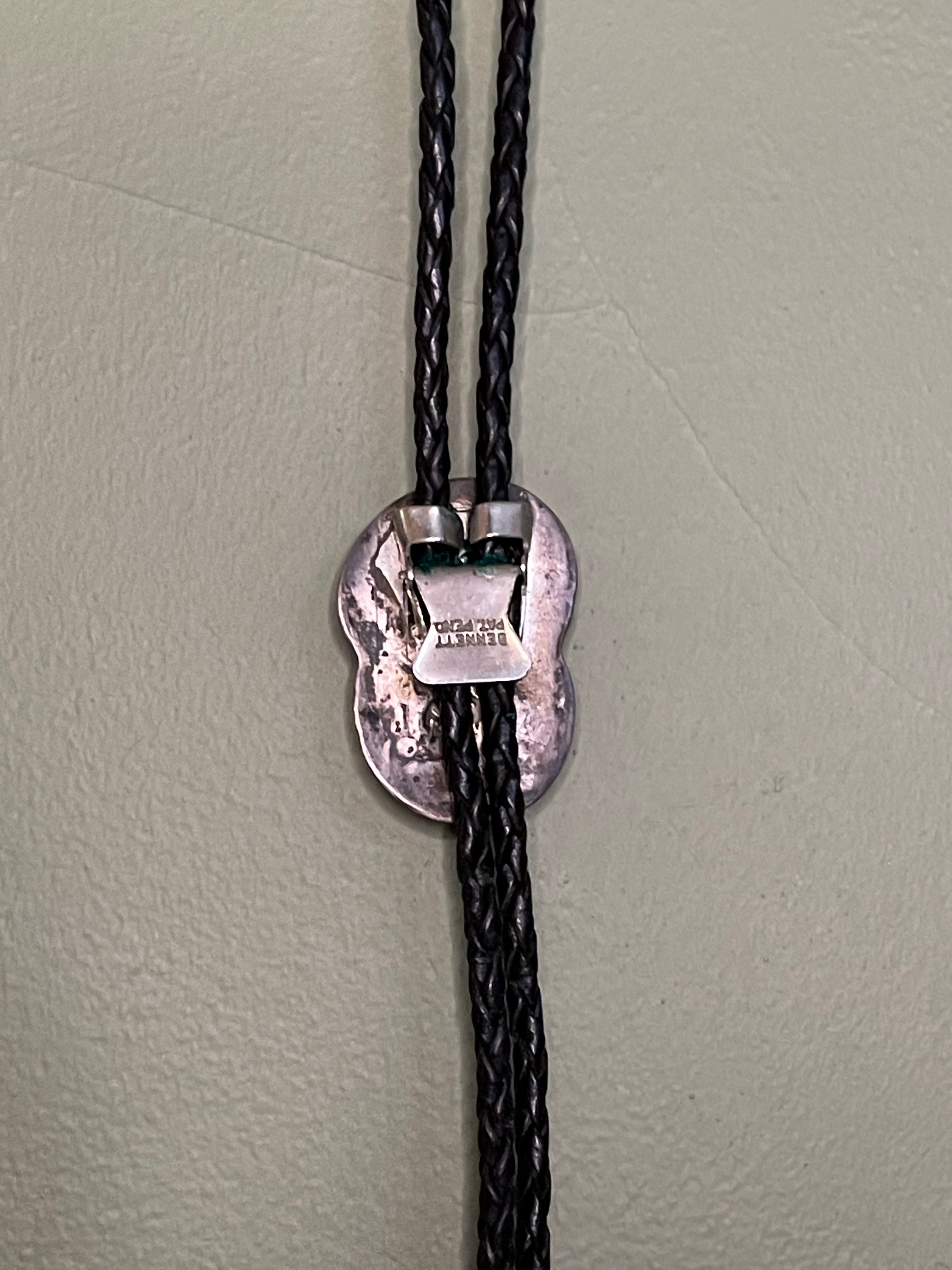 Bennett Bolo Tie - Double Turquoise & Silver