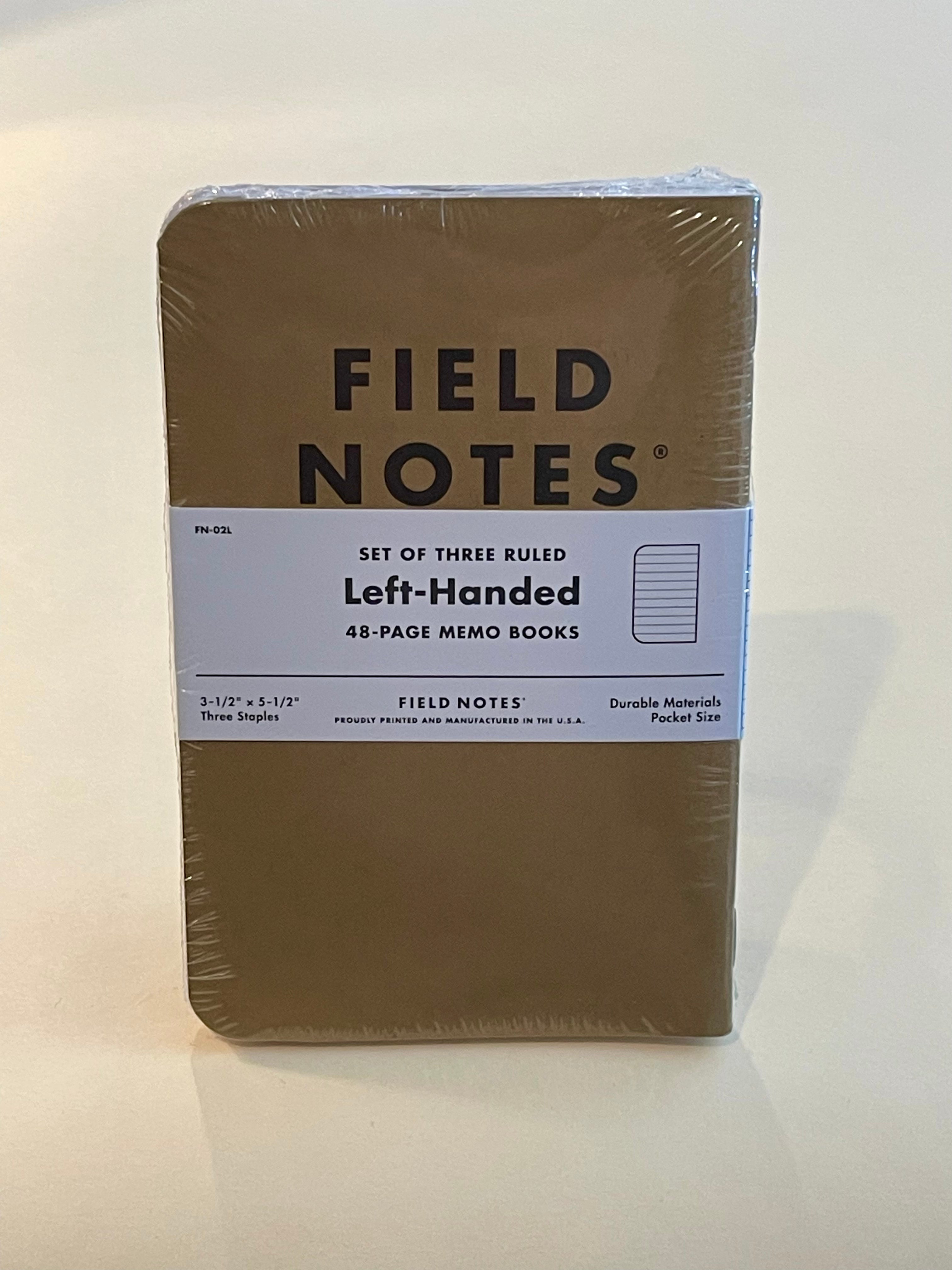 Field Notes - Left Handed Notebook 3-Pack