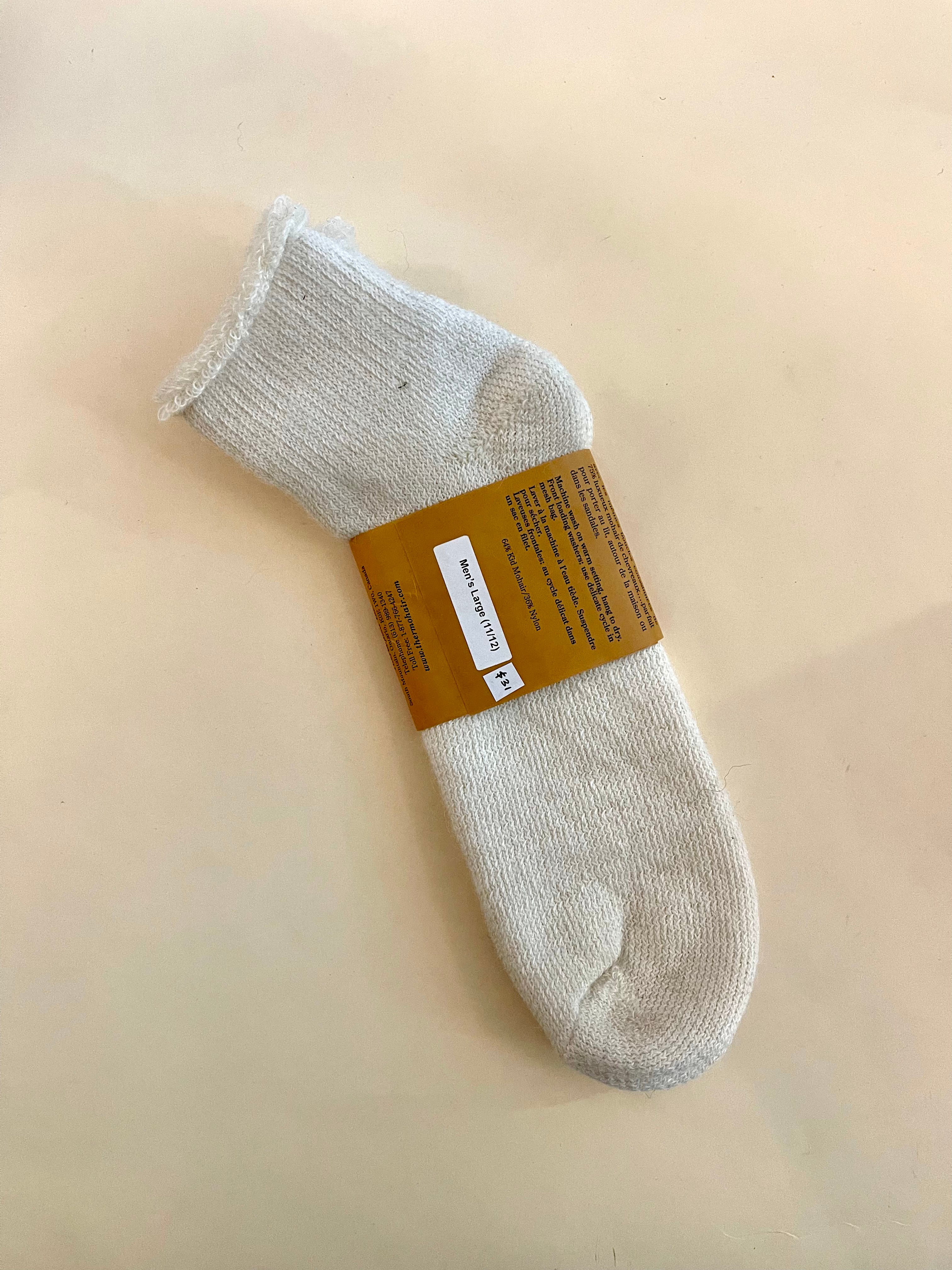 Thermohair Ankle Socks (White)