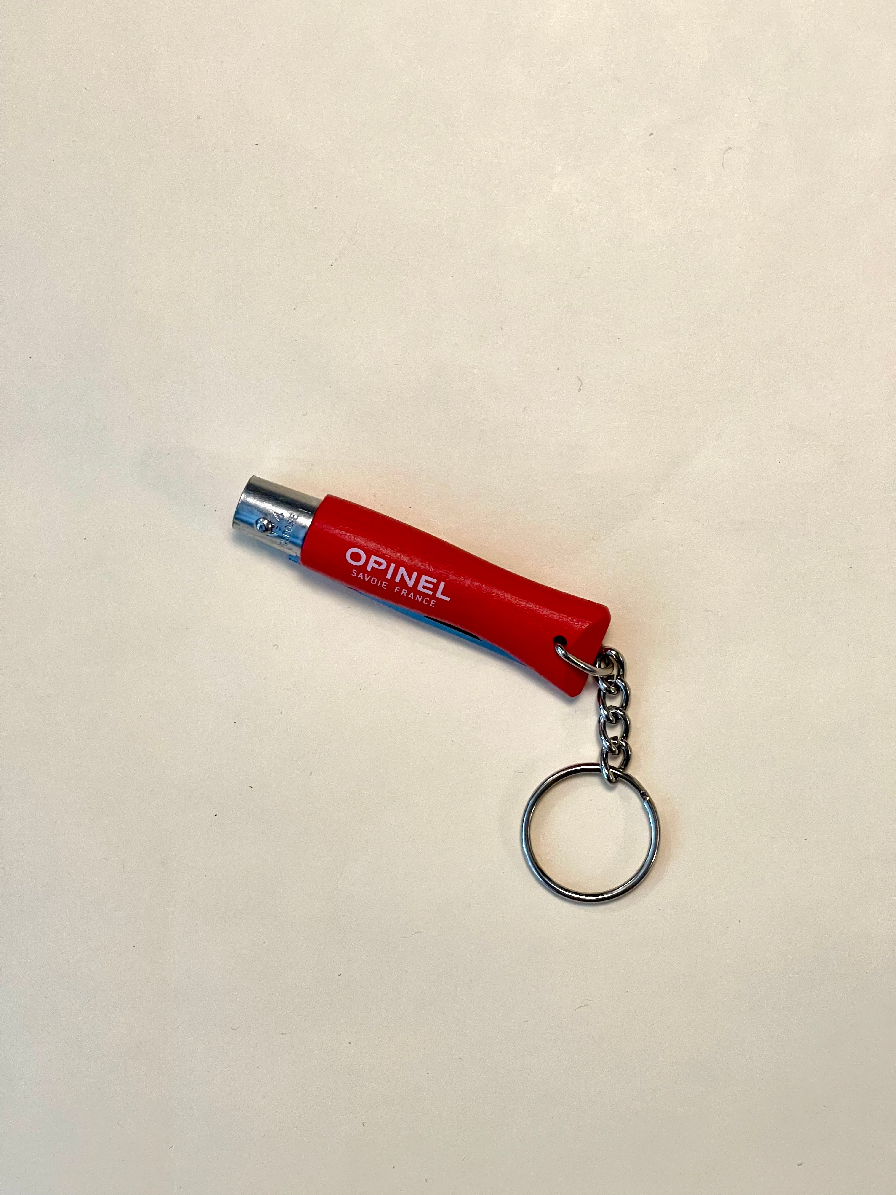 Opinel No.4 Red Folding Knife Keyring