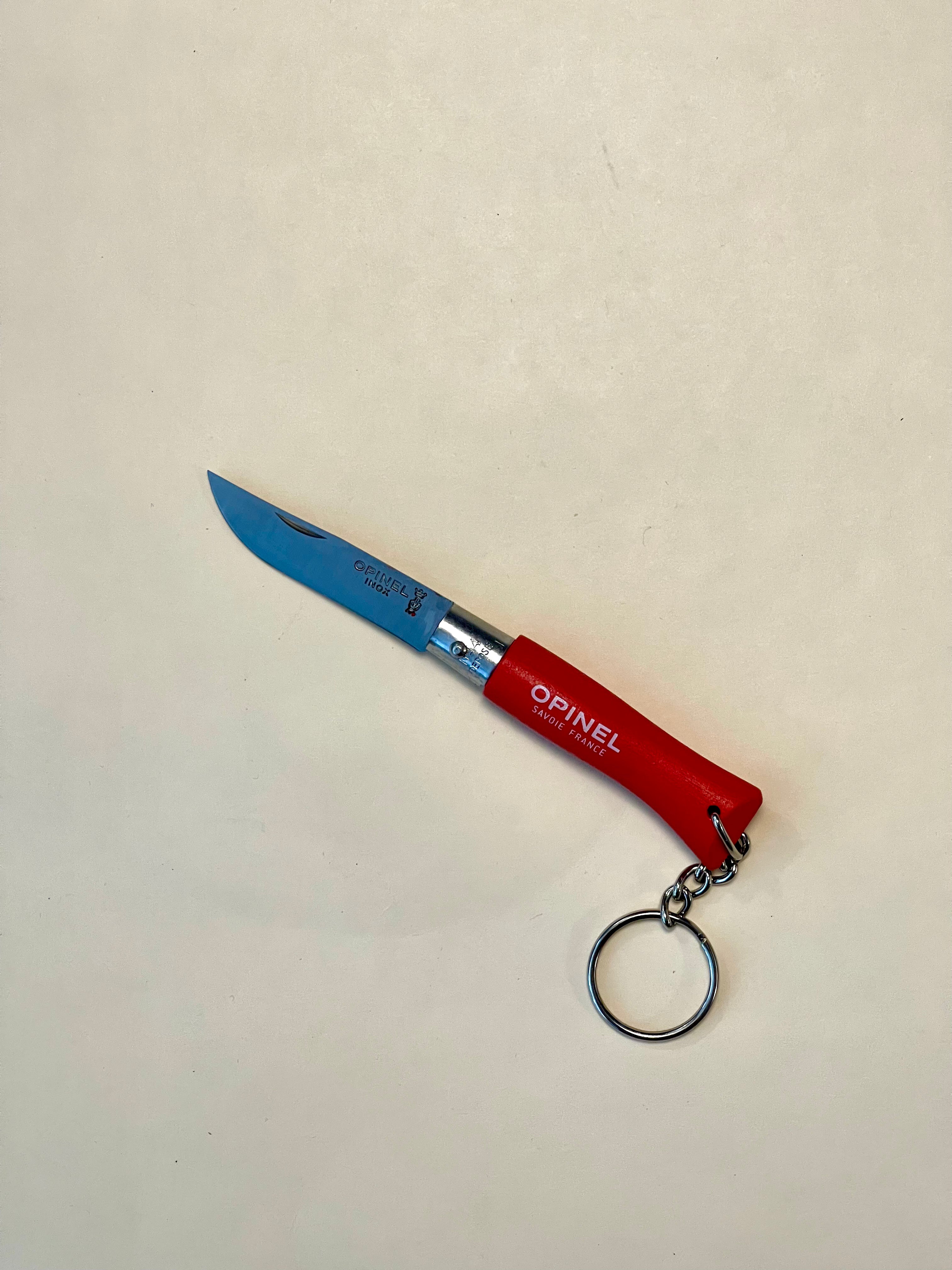 Opinel No.4 Red Folding Knife Keyring