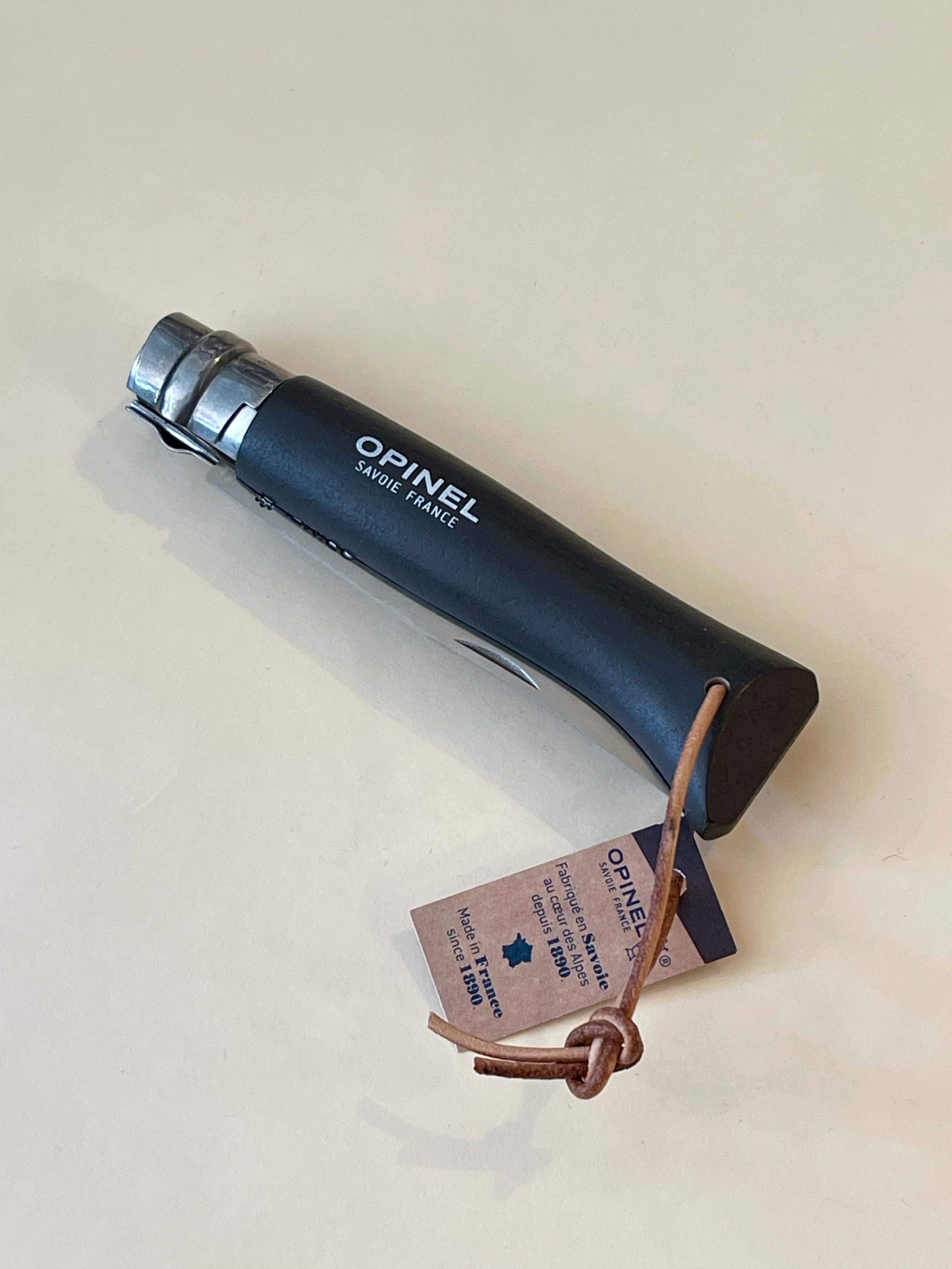 Opinel No.8 Black Folding Stainless Steel Knife