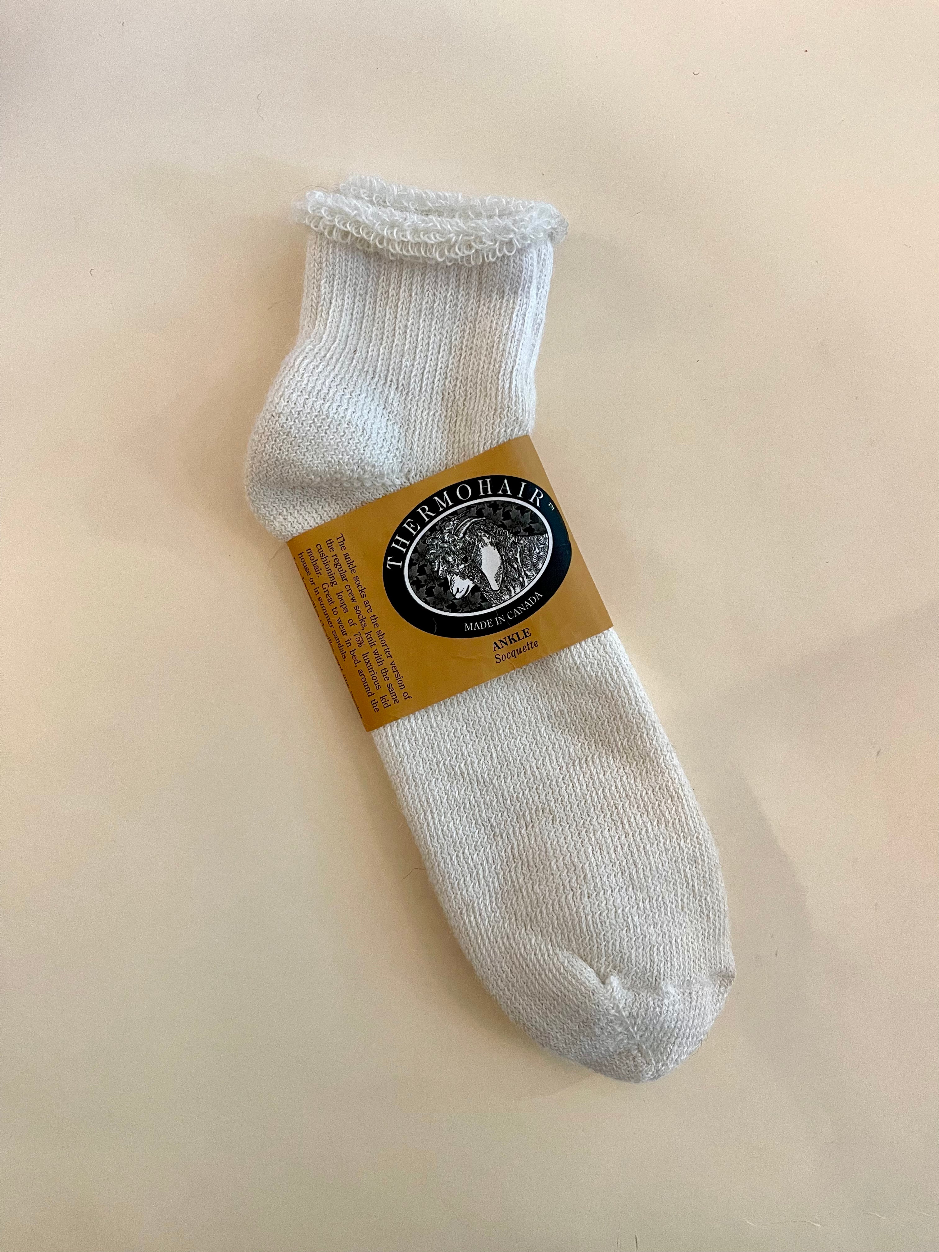 Thermohair Ankle Socks (White)