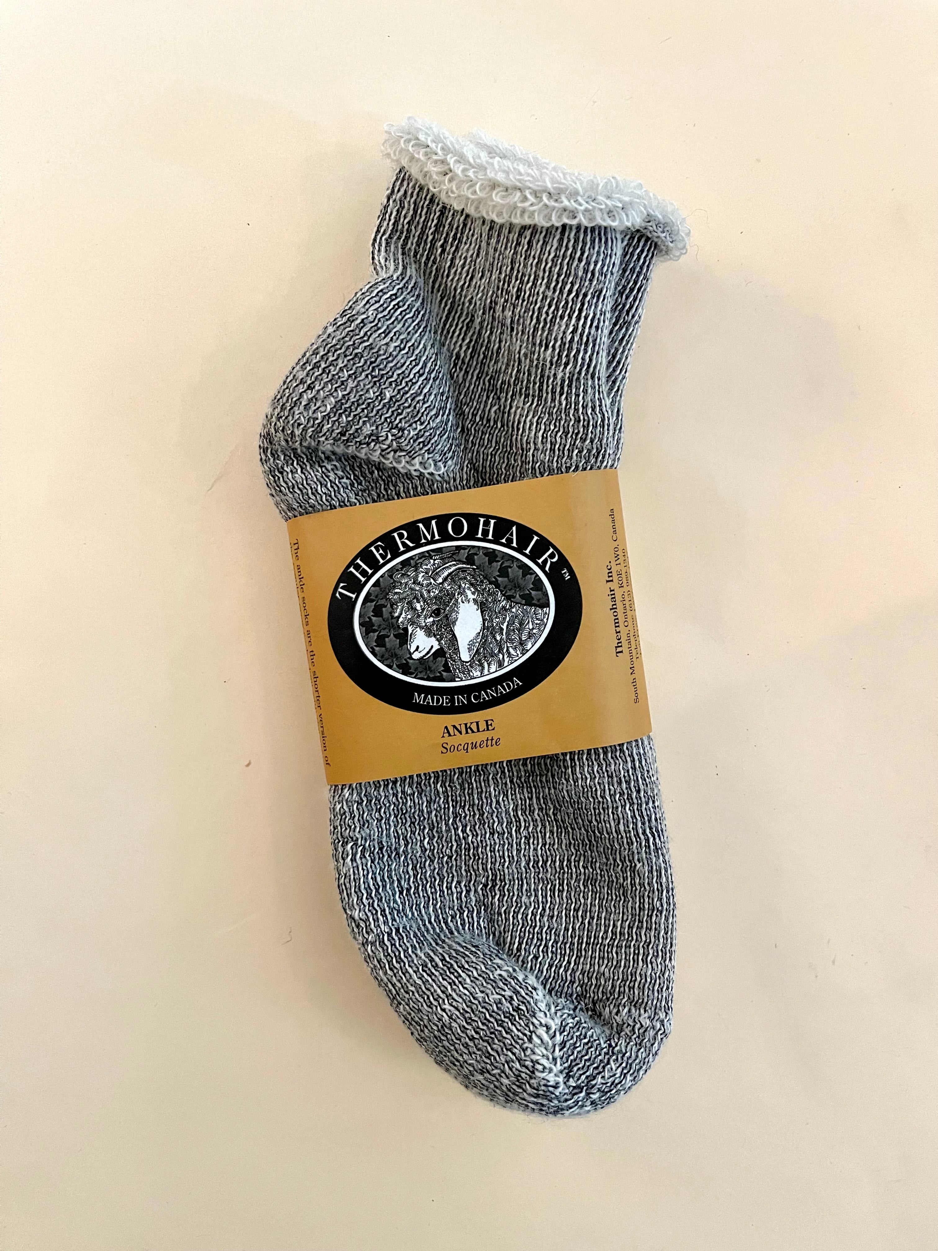 Thermohair Ankle Socks (Grey)