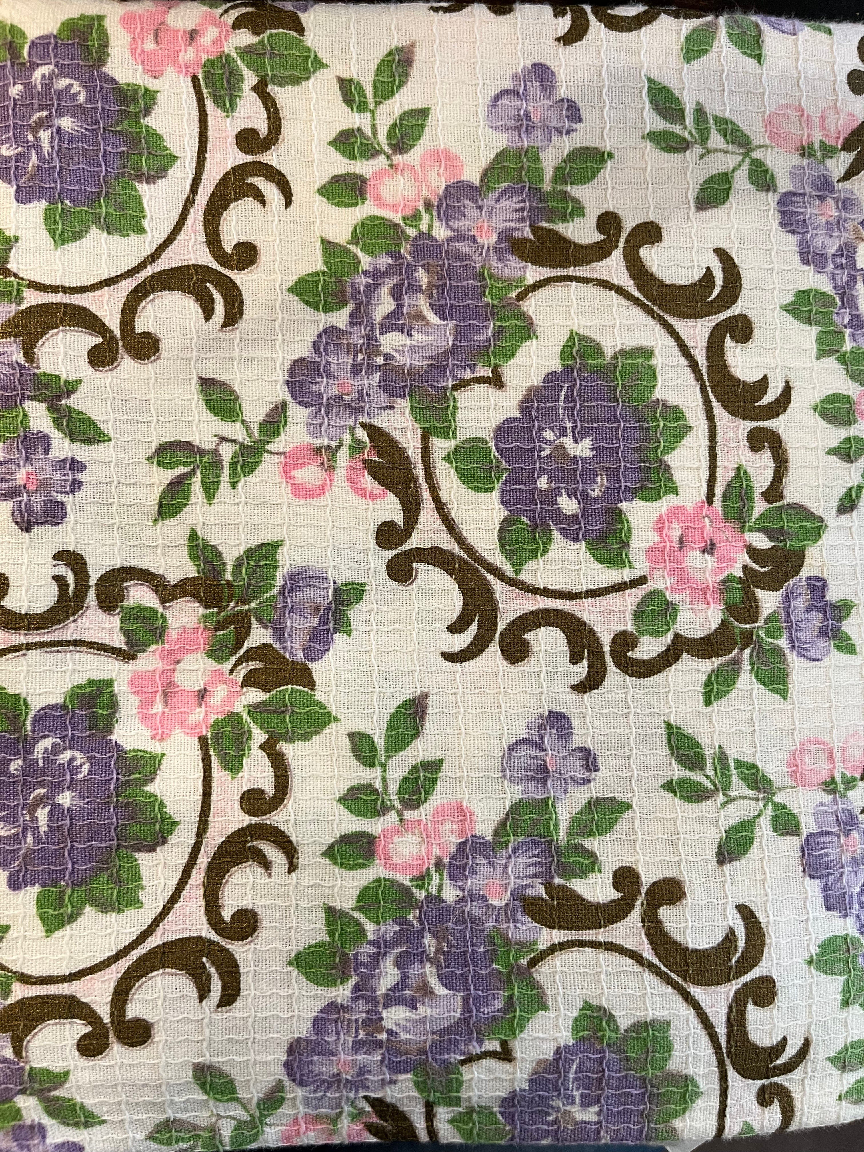 Vintage Fabric - Purple & Pink Floral