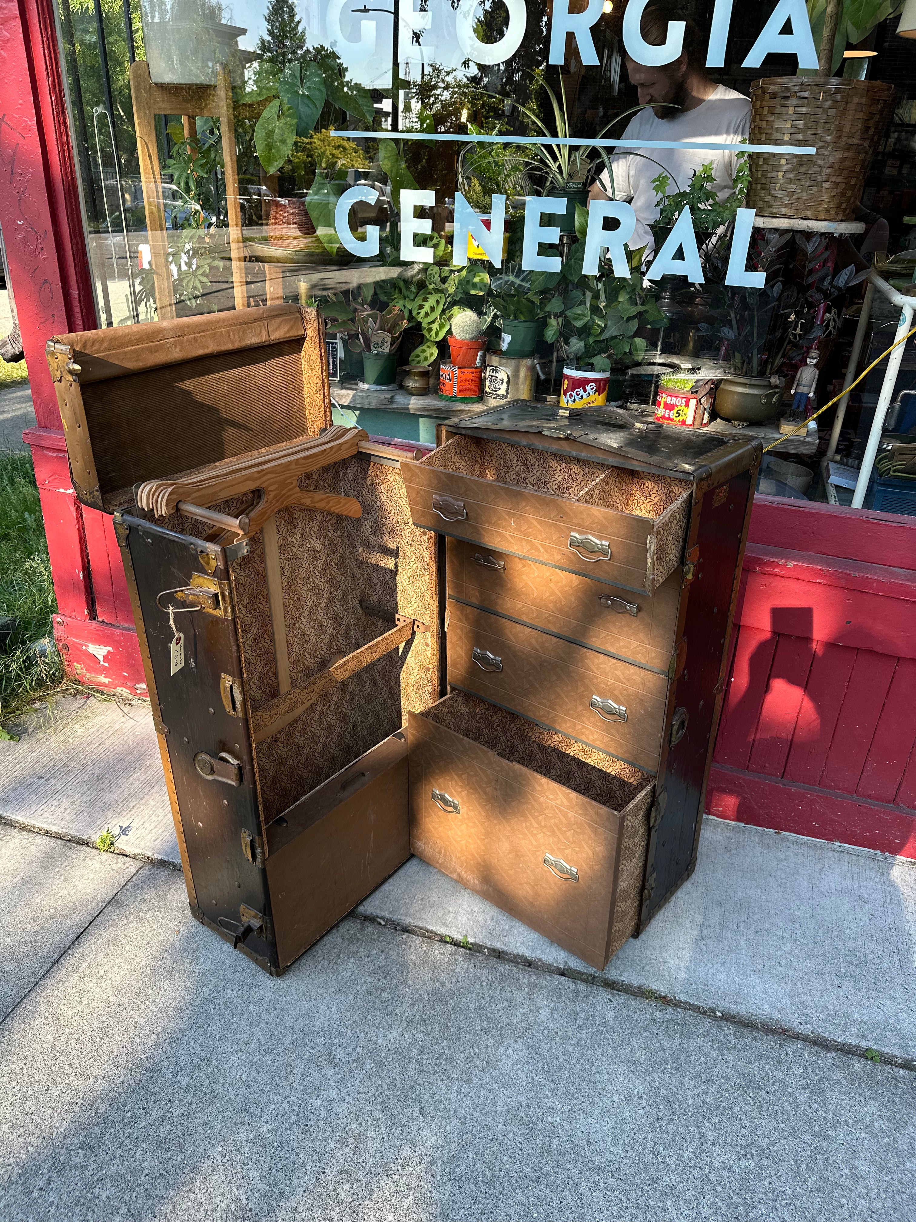 Antique wardrobe chest