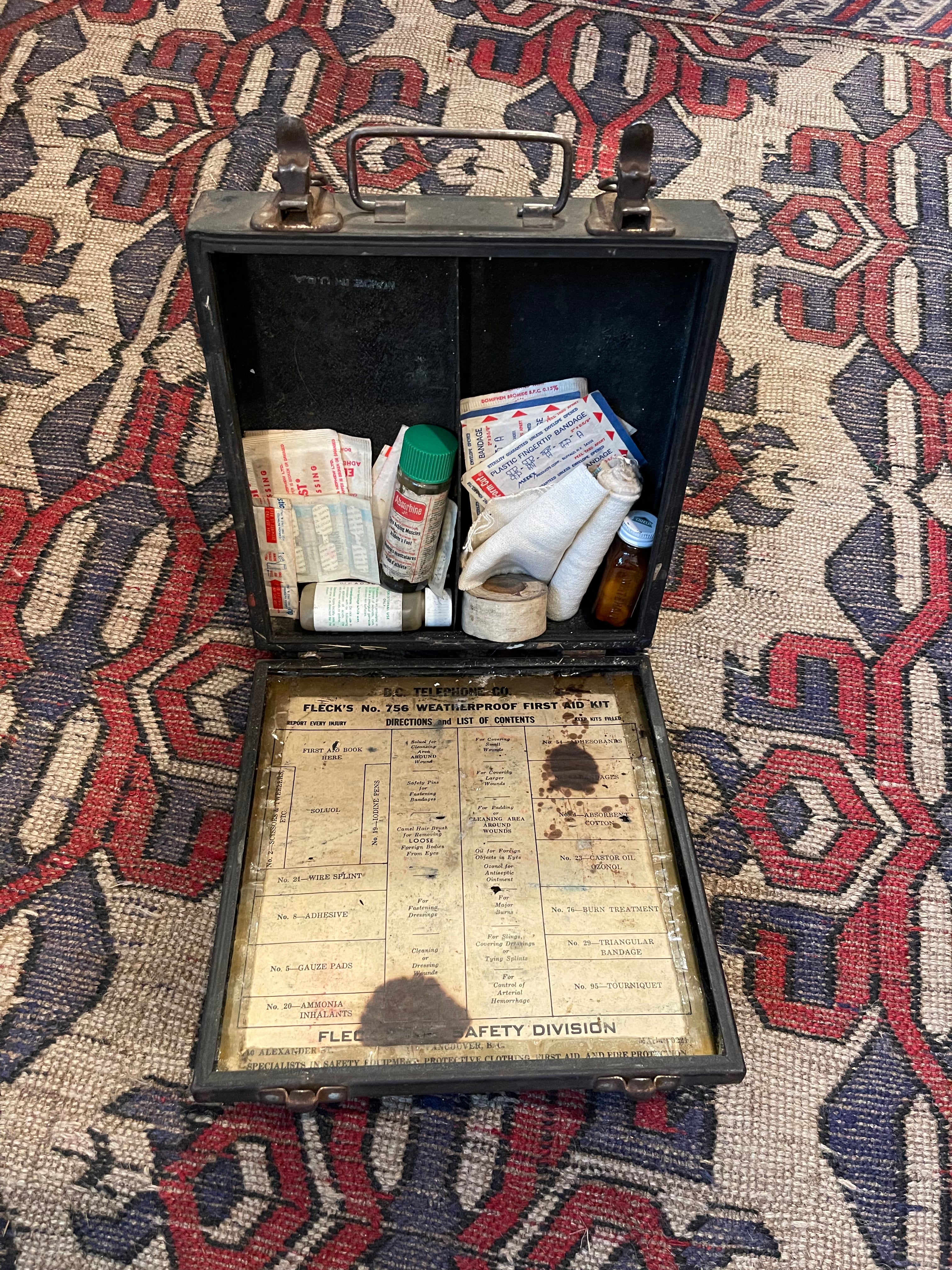 Vintage First Aid Kit (Ex BC Tel. Company)